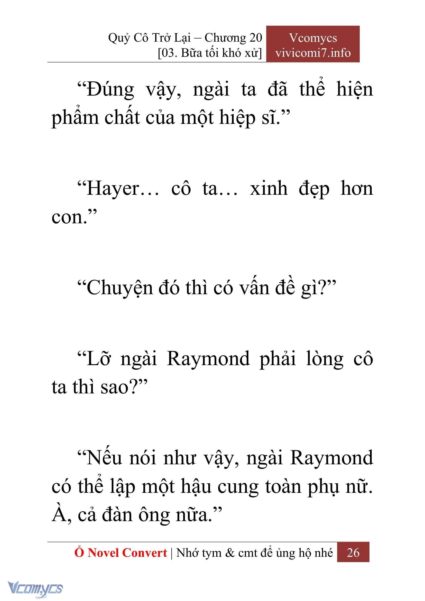 [Novel] Quý Cô Trở Lại Chapter  20 - 28
