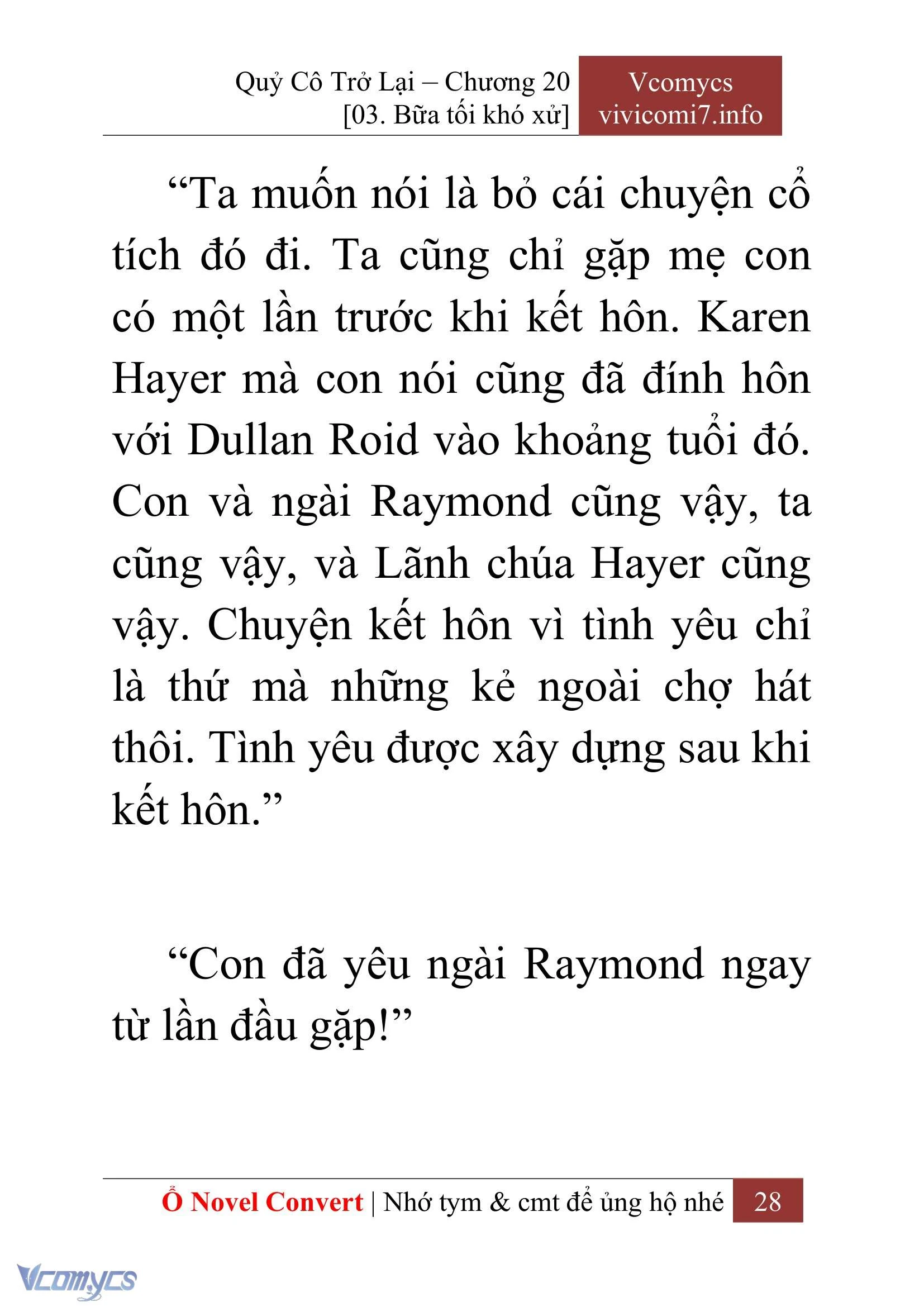 [Novel] Quý Cô Trở Lại Chapter  20 - 30