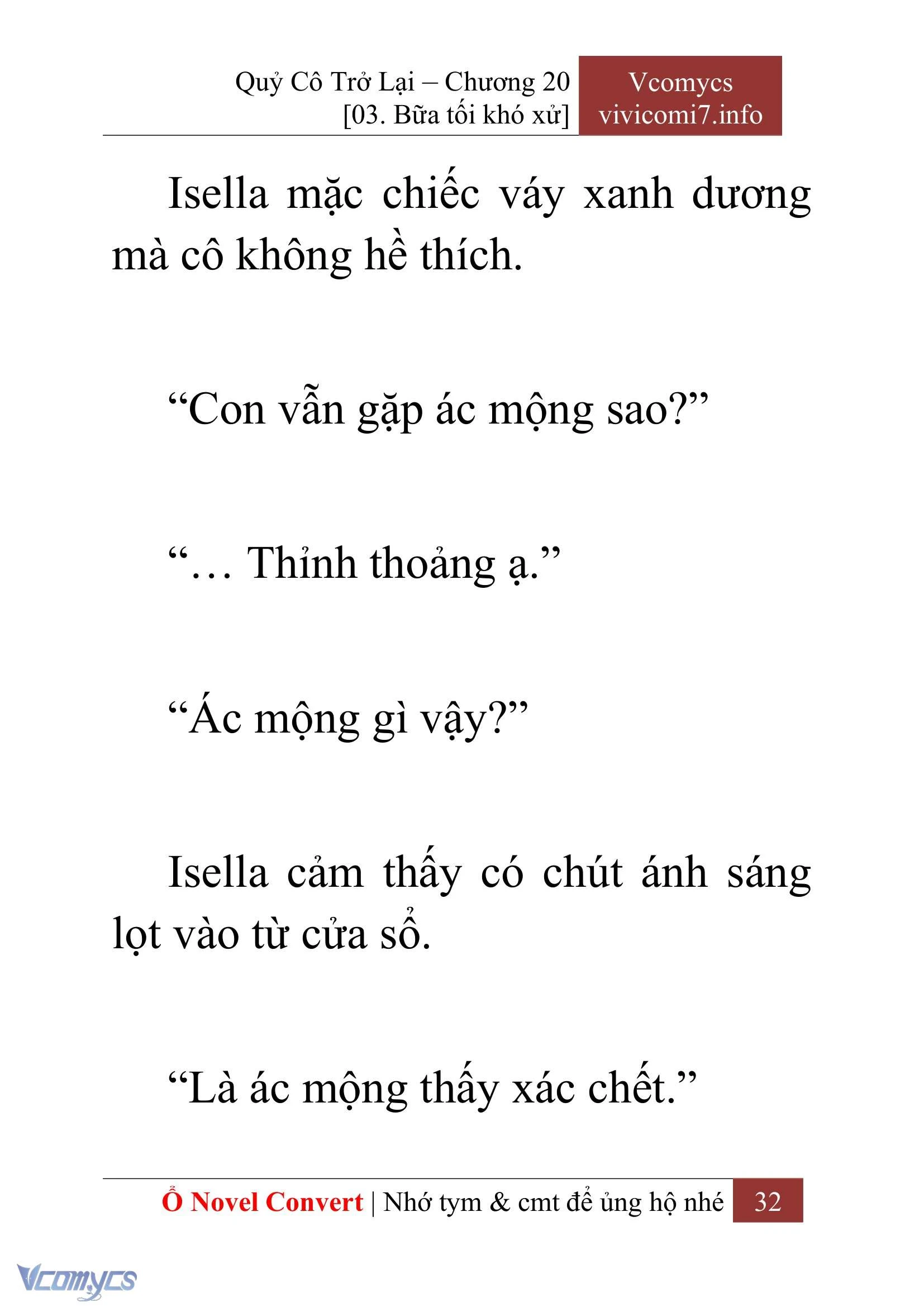 [Novel] Quý Cô Trở Lại Chapter  20 - 34