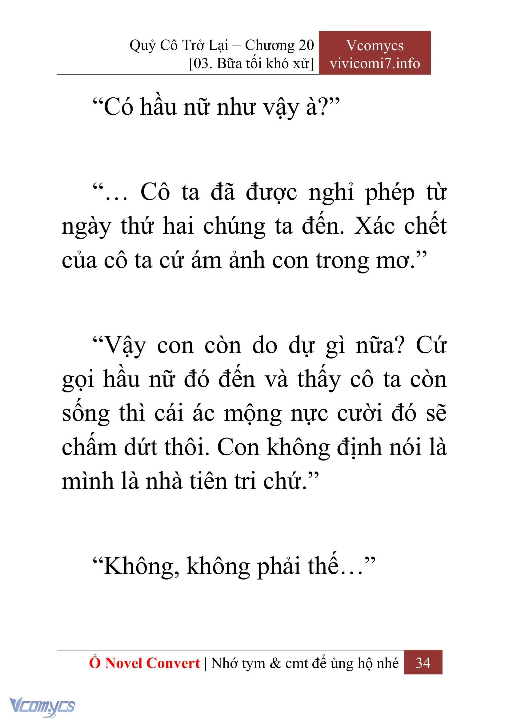 [Novel] Quý Cô Trở Lại Chapter  20 - 36