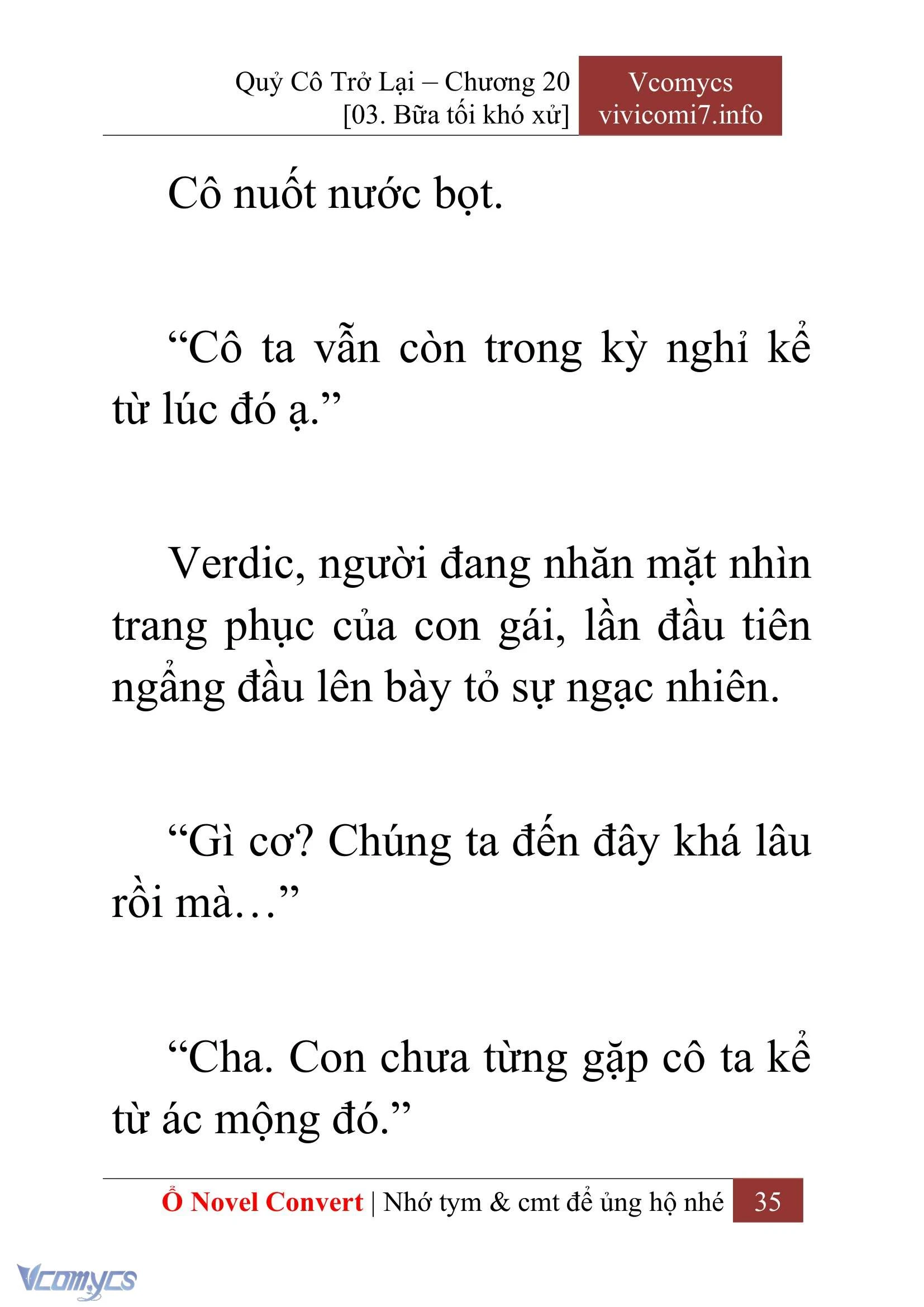 [Novel] Quý Cô Trở Lại Chapter  20 - 37