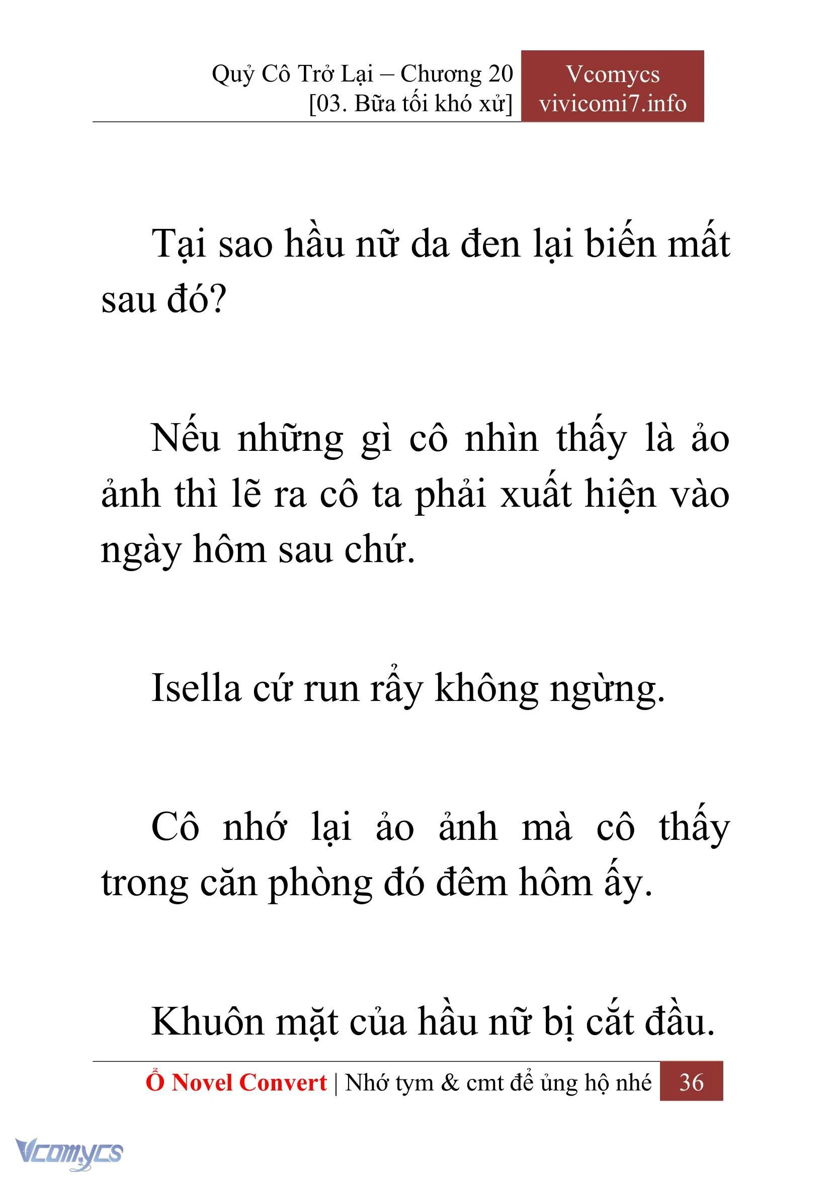 [Novel] Quý Cô Trở Lại Chapter  20 - 38