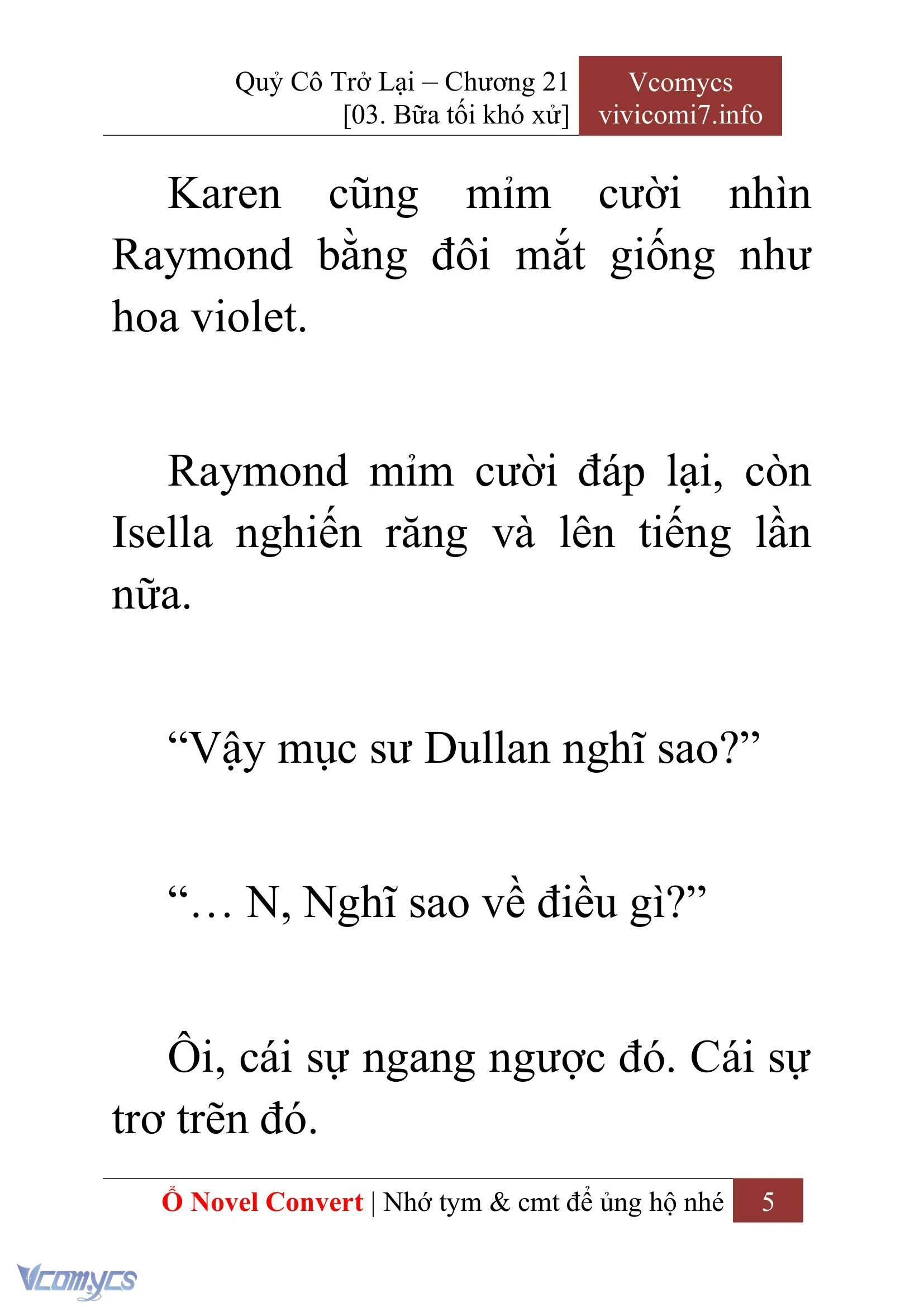 [Novel] Quý Cô Trở Lại Chapter  21 - 7