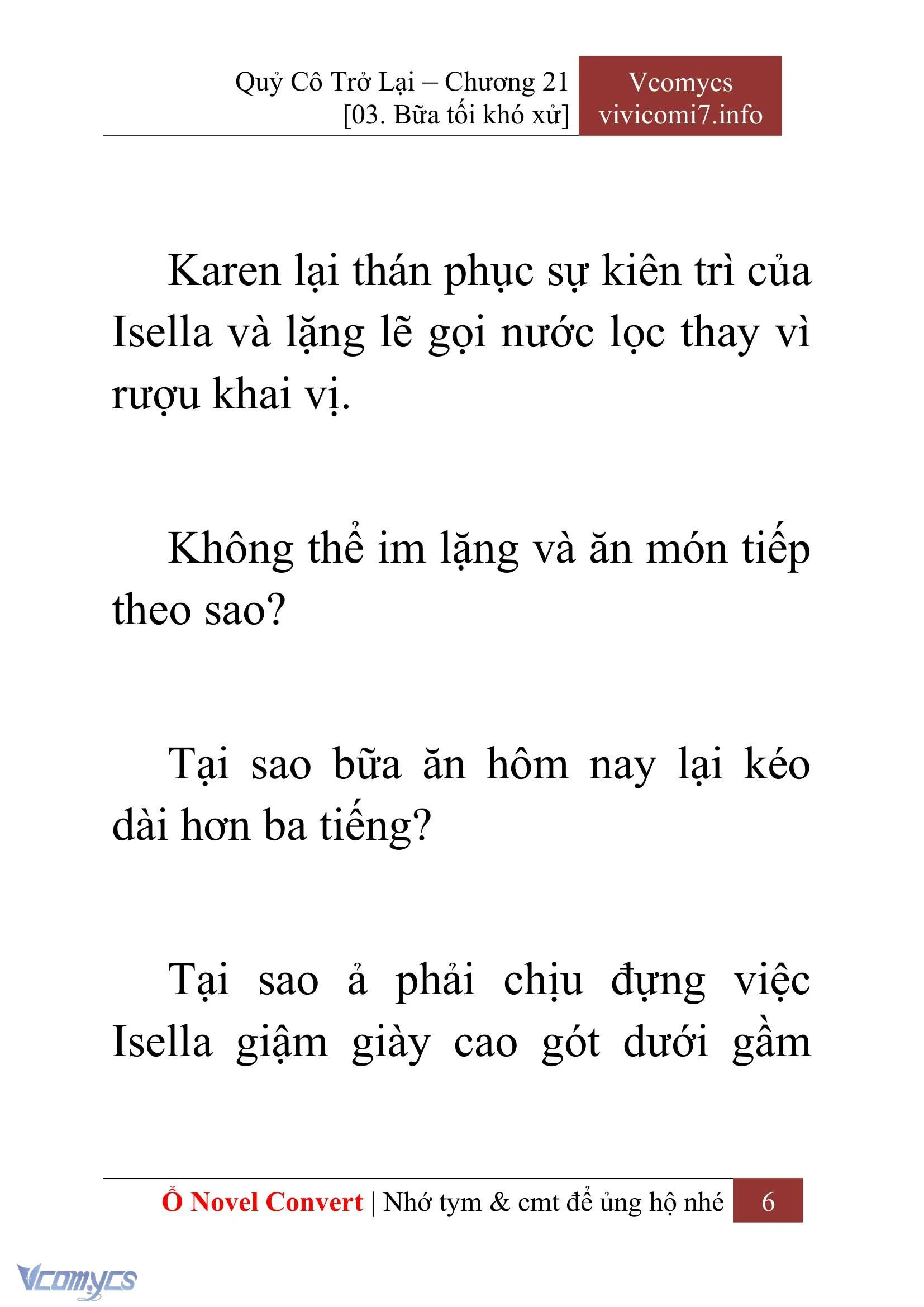 [Novel] Quý Cô Trở Lại Chapter  21 - 8