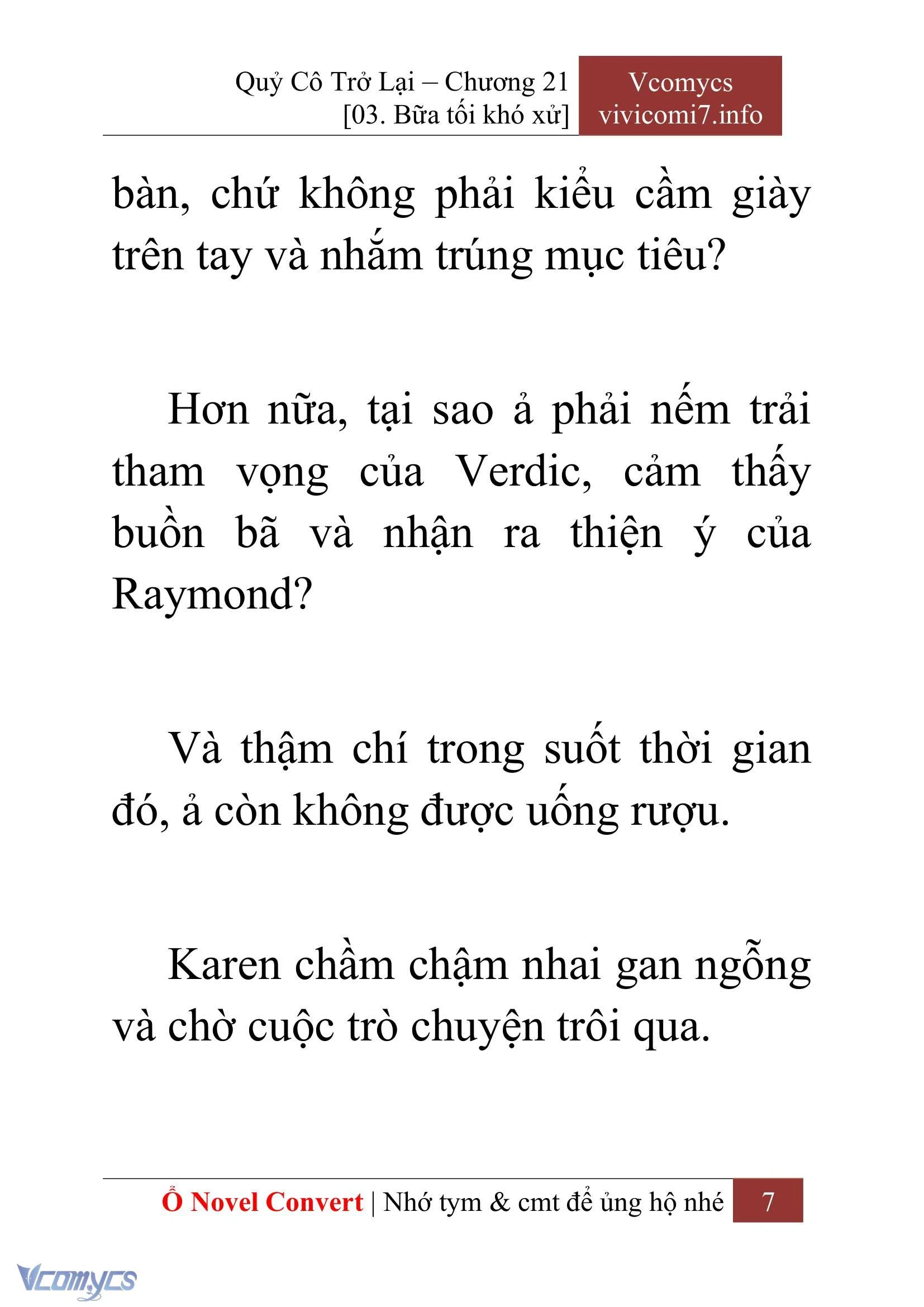 [Novel] Quý Cô Trở Lại Chapter  21 - 9