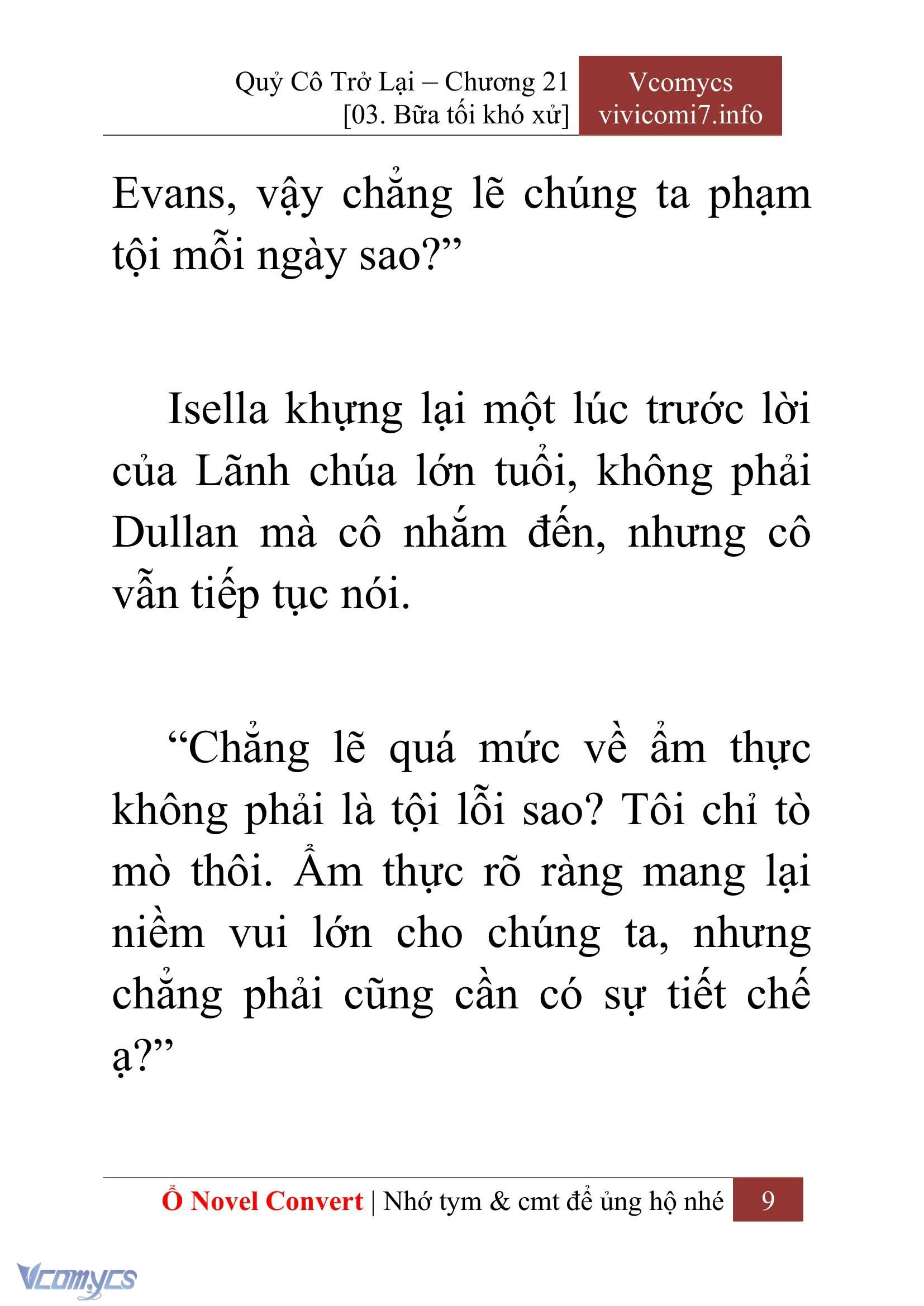 [Novel] Quý Cô Trở Lại Chapter  21 - 11