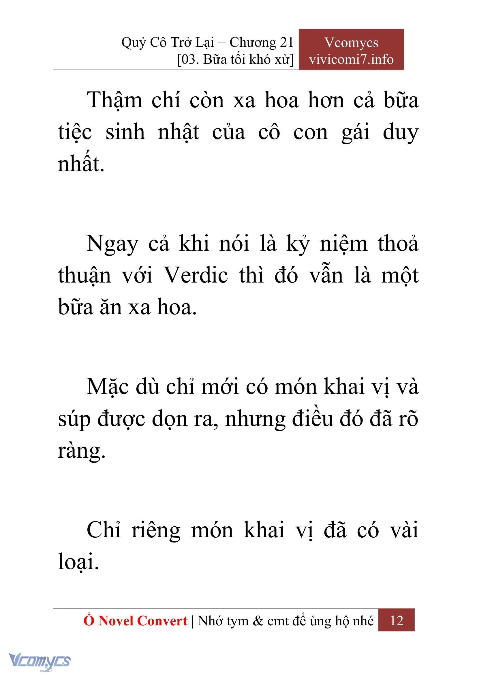 [Novel] Quý Cô Trở Lại Chapter  21 - 14