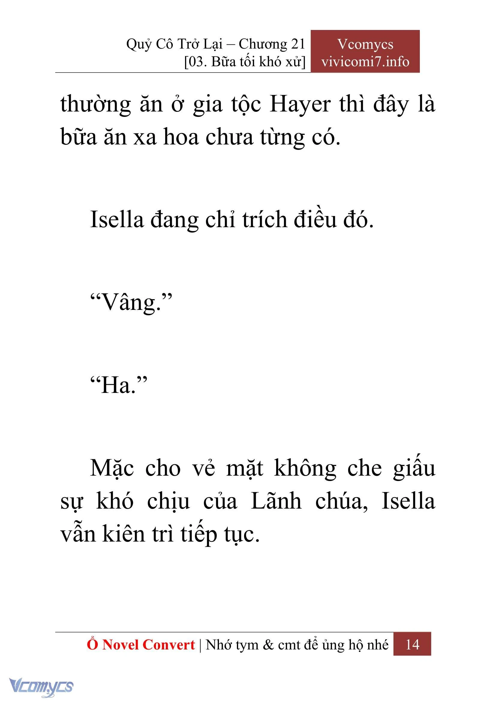 [Novel] Quý Cô Trở Lại Chapter  21 - 16