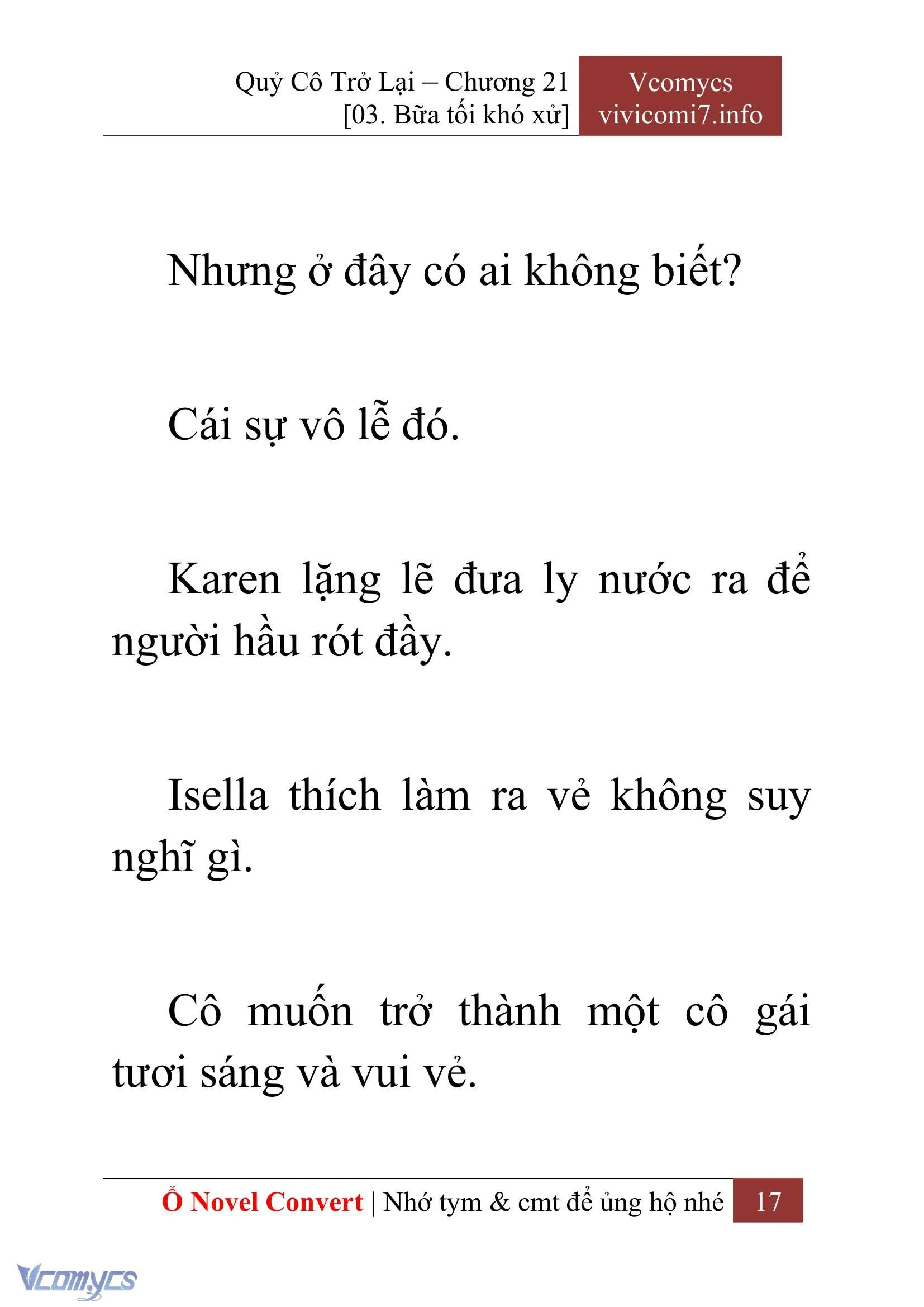 [Novel] Quý Cô Trở Lại Chapter  21 - 19