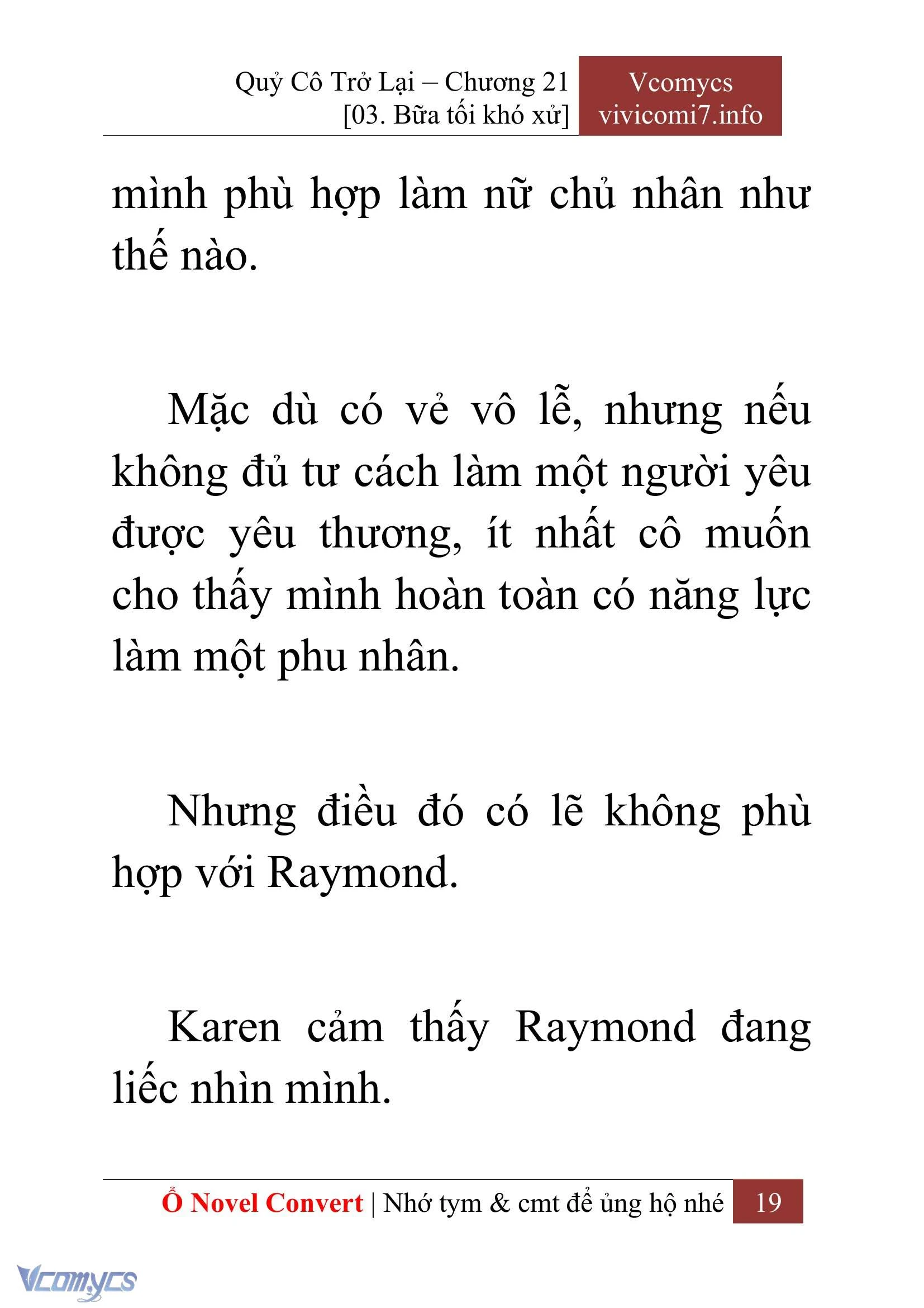 [Novel] Quý Cô Trở Lại Chapter  21 - 21