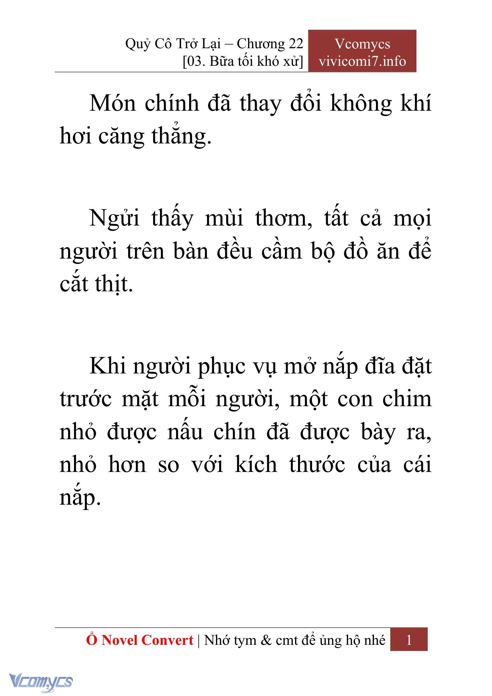 [Novel] Quý Cô Trở Lại Chapter  22 - 3