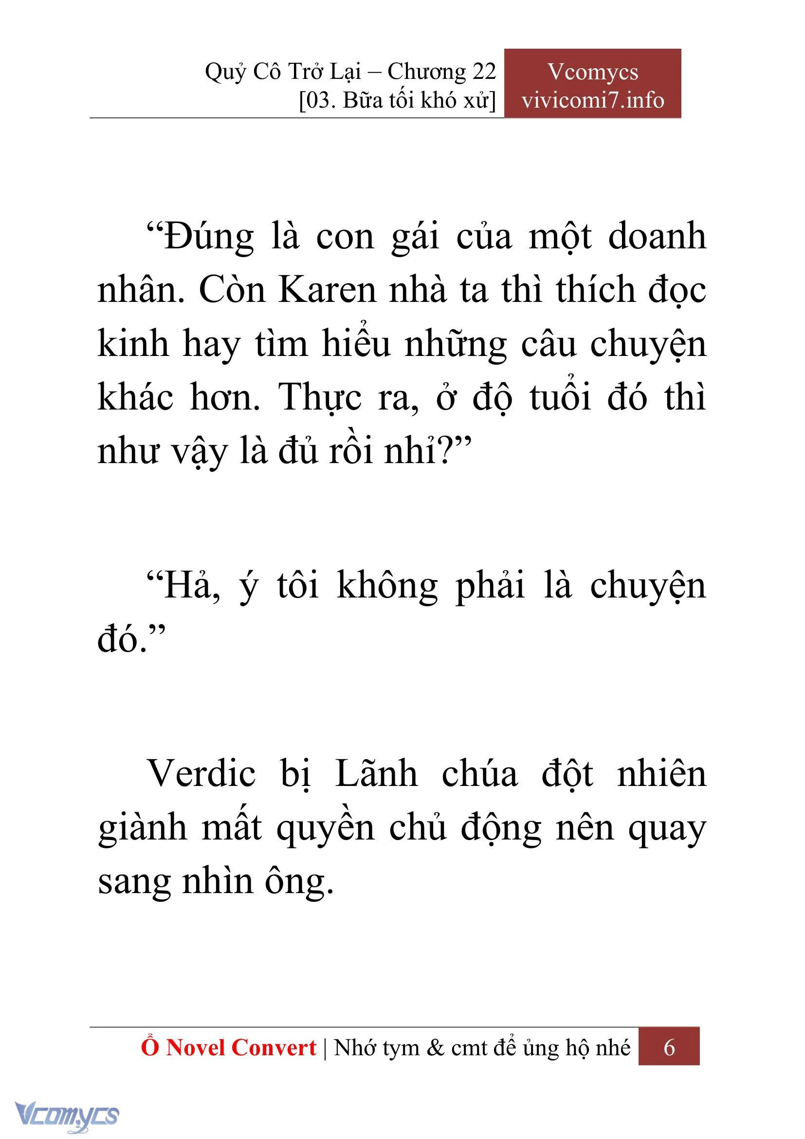 [Novel] Quý Cô Trở Lại Chapter  22 - 8
