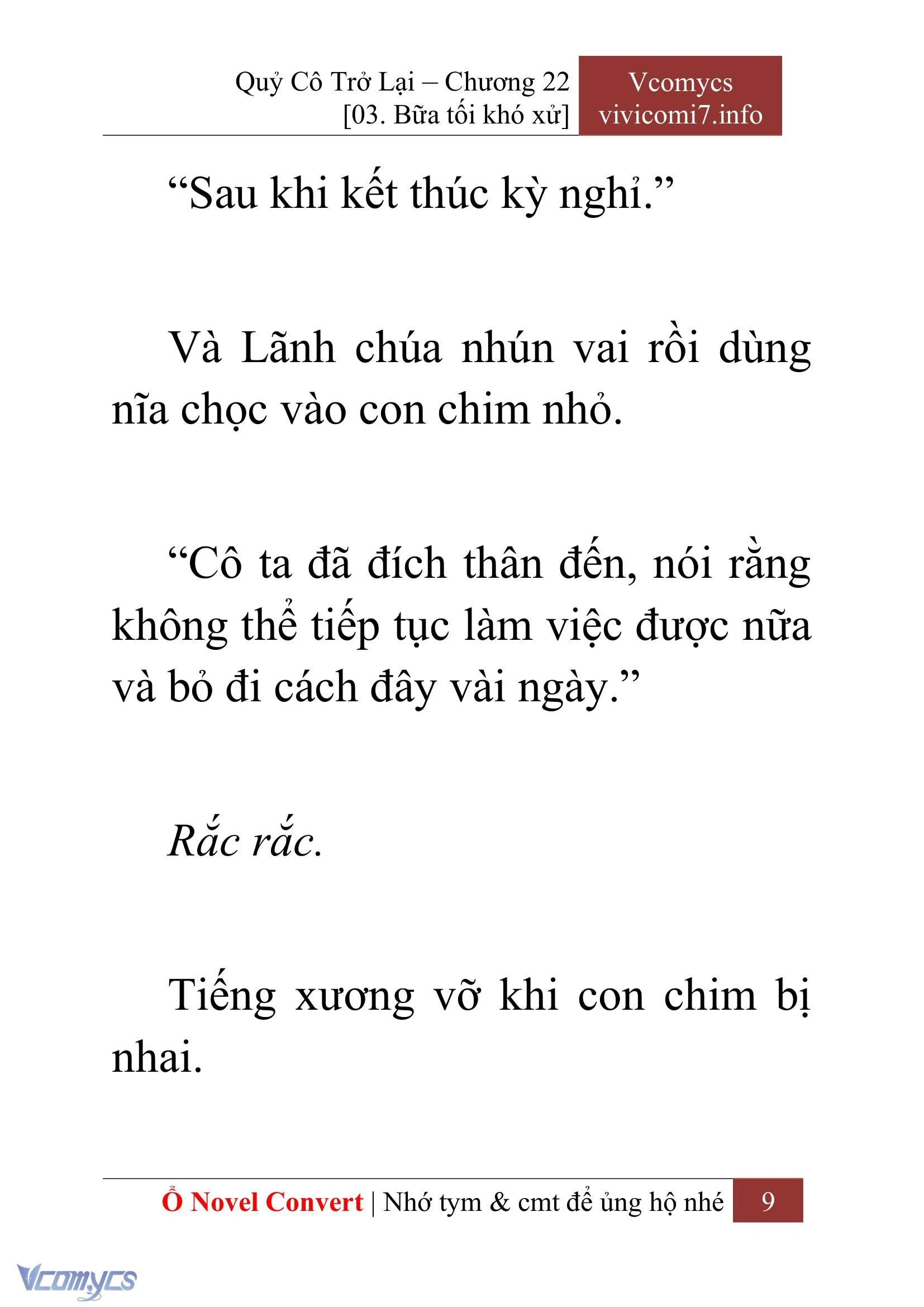 [Novel] Quý Cô Trở Lại Chapter  22 - 11