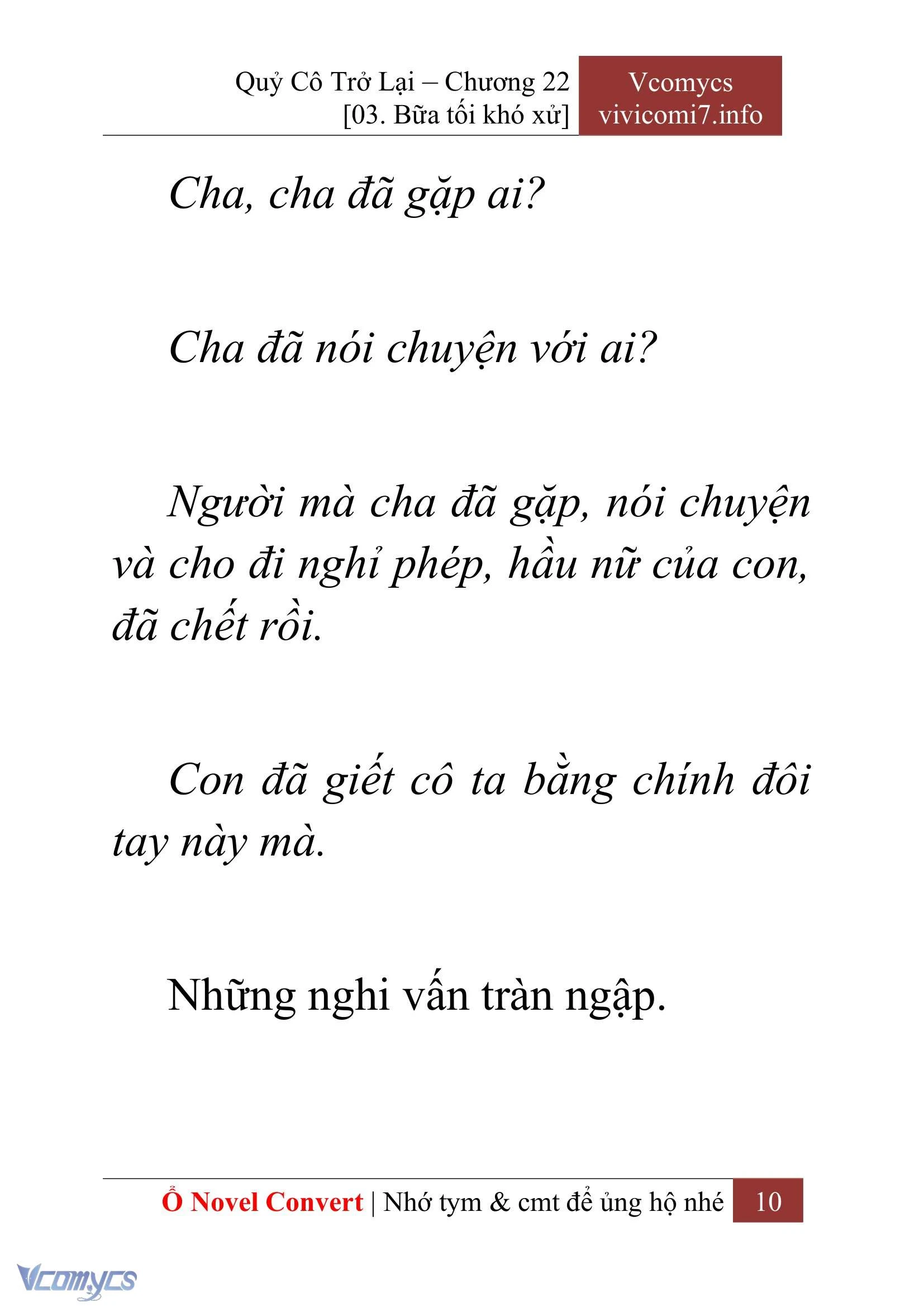 [Novel] Quý Cô Trở Lại Chapter  22 - 12