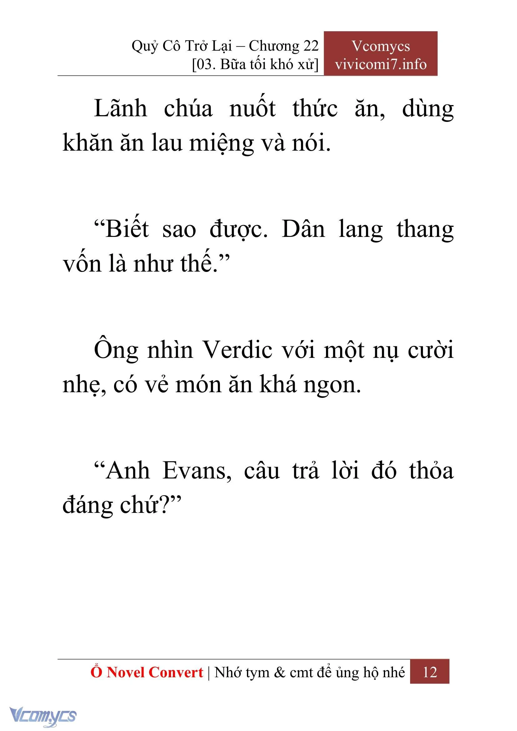 [Novel] Quý Cô Trở Lại Chapter  22 - 14