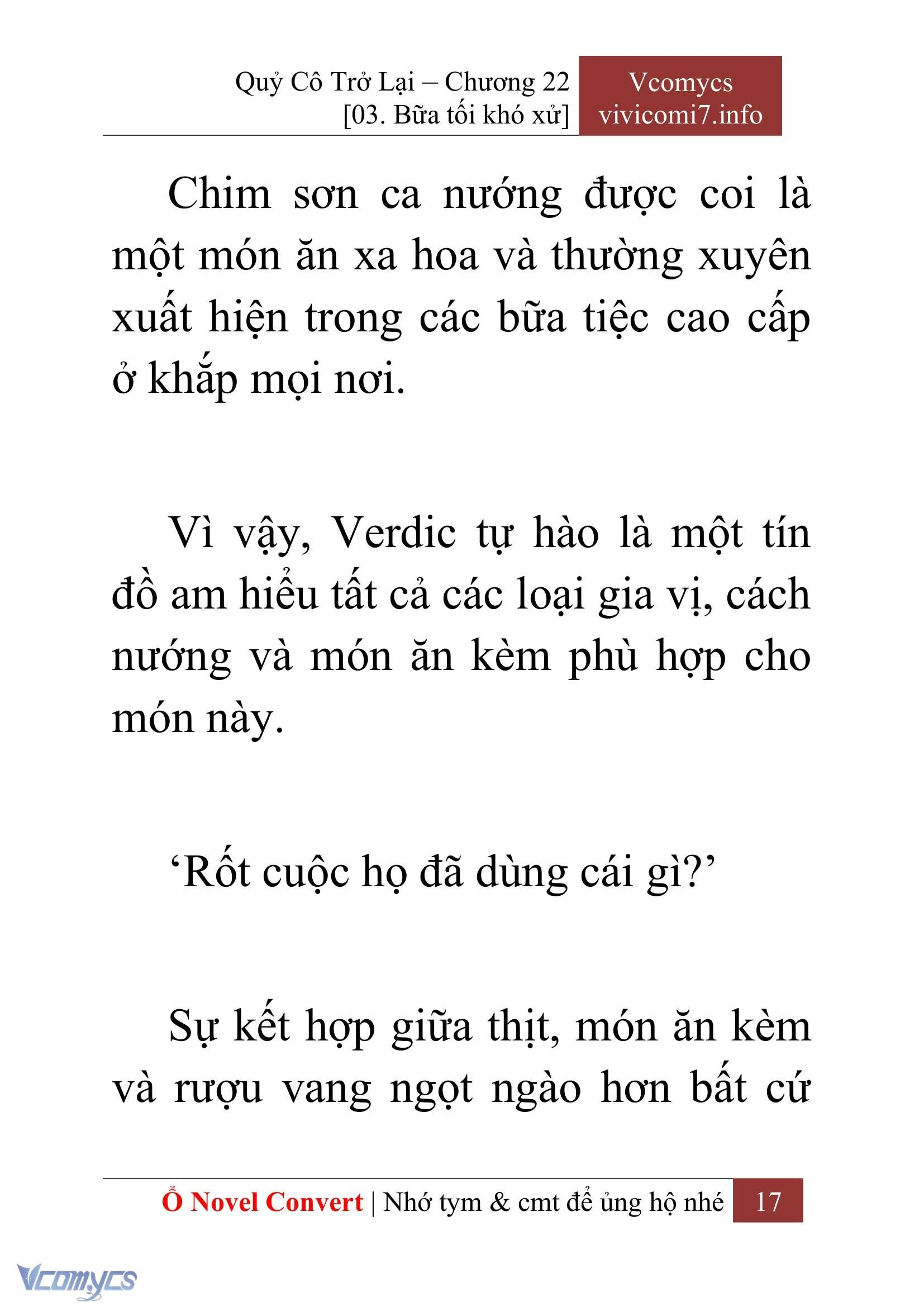 [Novel] Quý Cô Trở Lại Chapter  22 - 19
