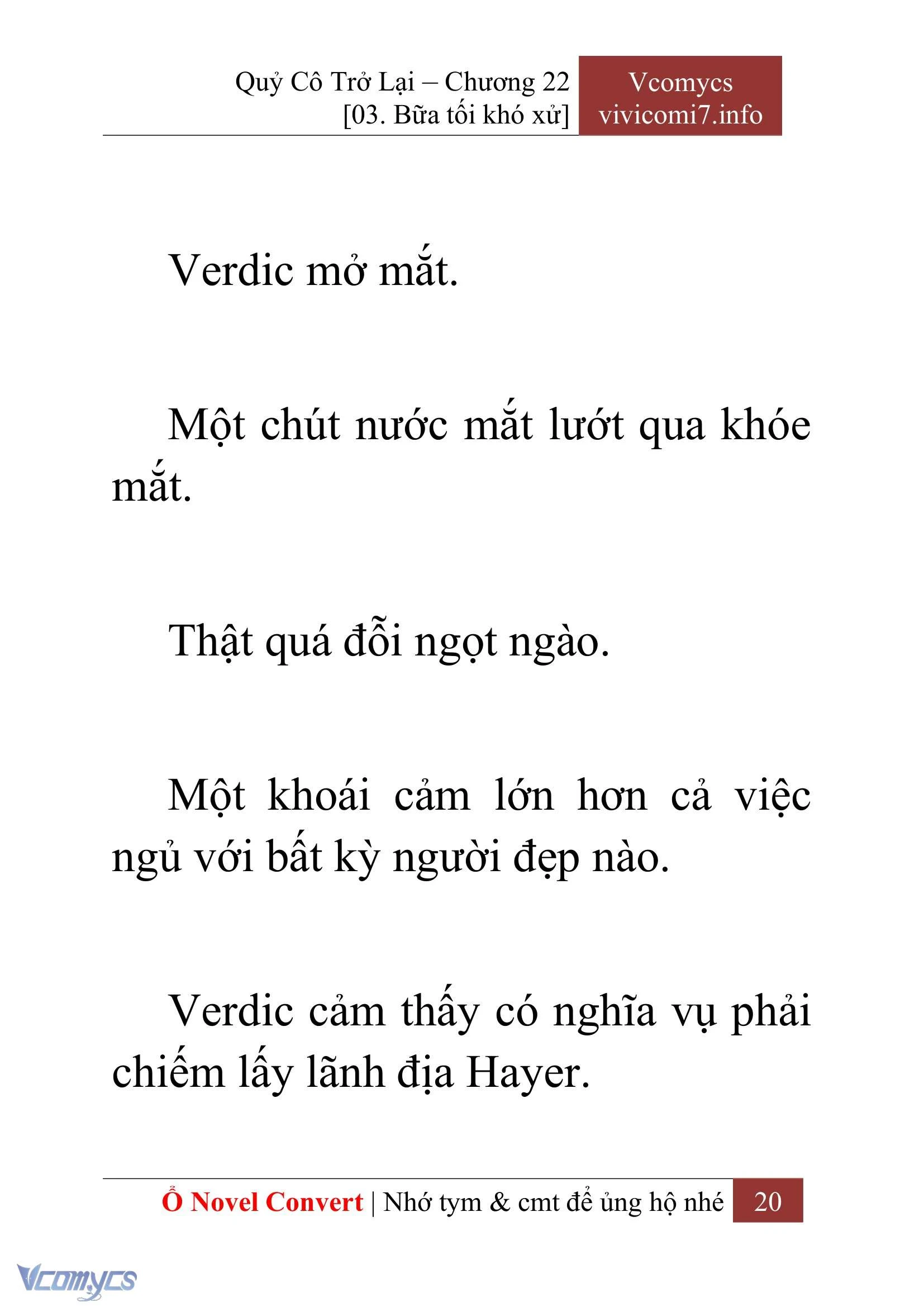 [Novel] Quý Cô Trở Lại Chapter  22 - 22