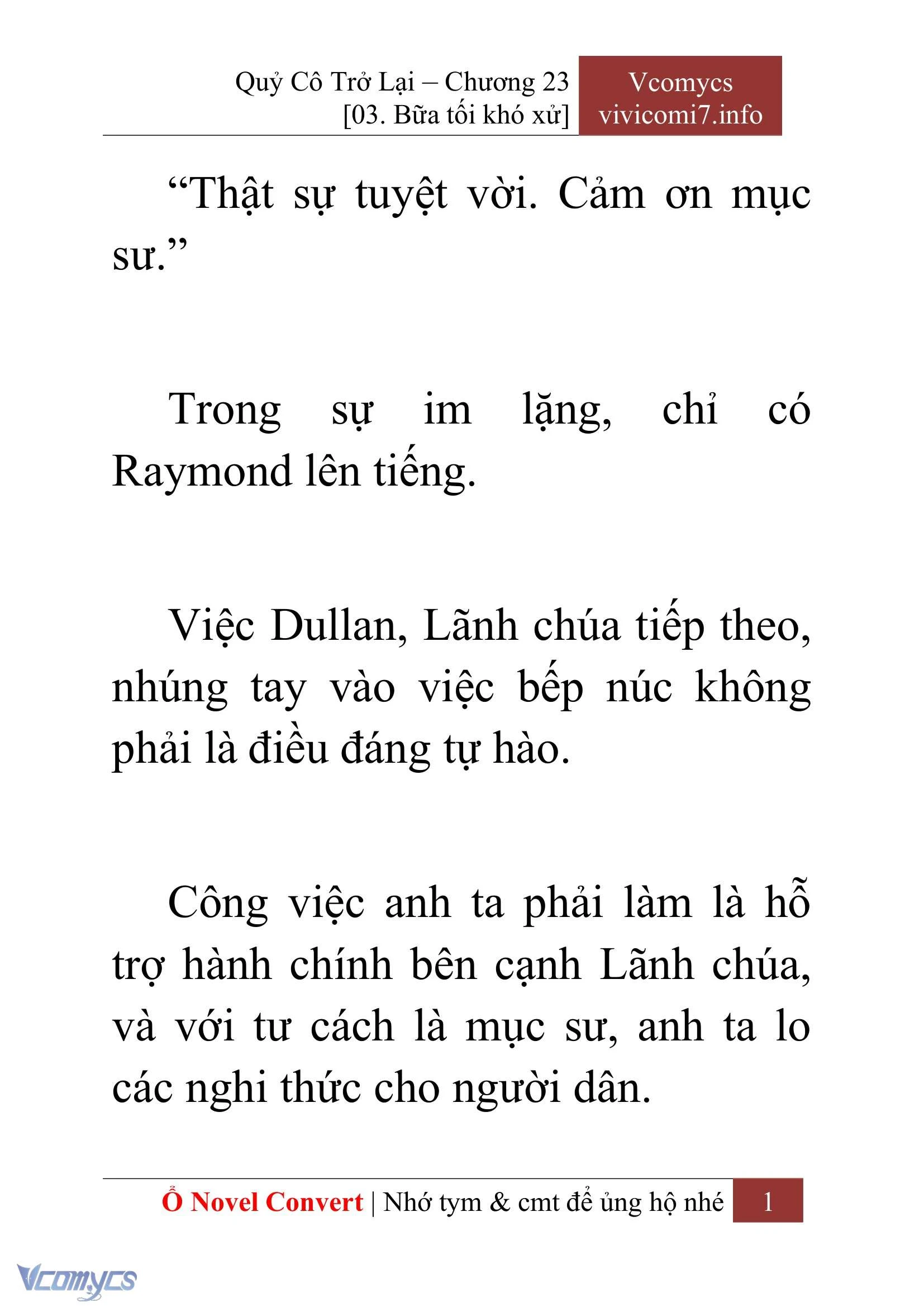 [Novel] Quý Cô Trở Lại Chapter  23 - 3