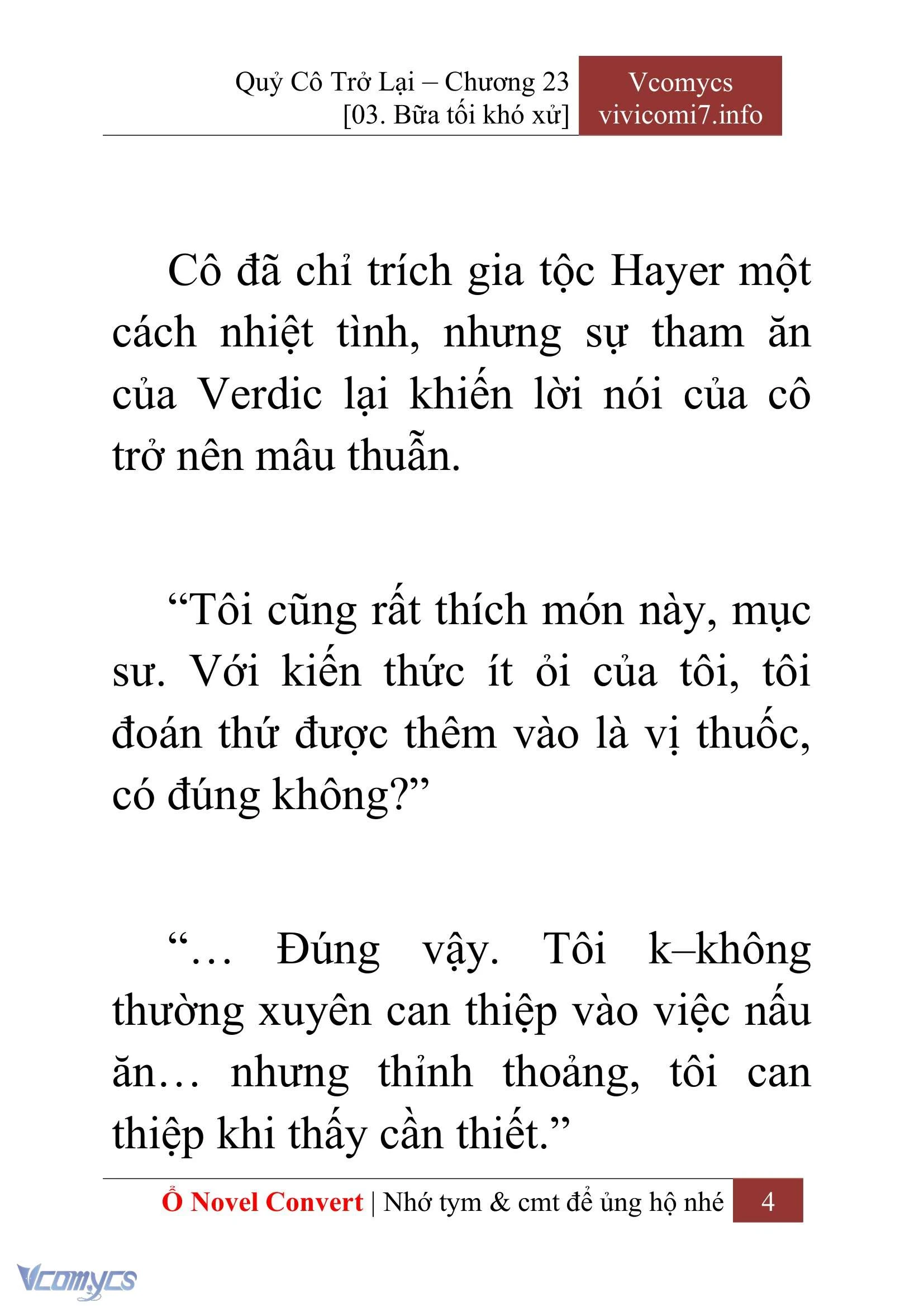 [Novel] Quý Cô Trở Lại Chapter  23 - 6