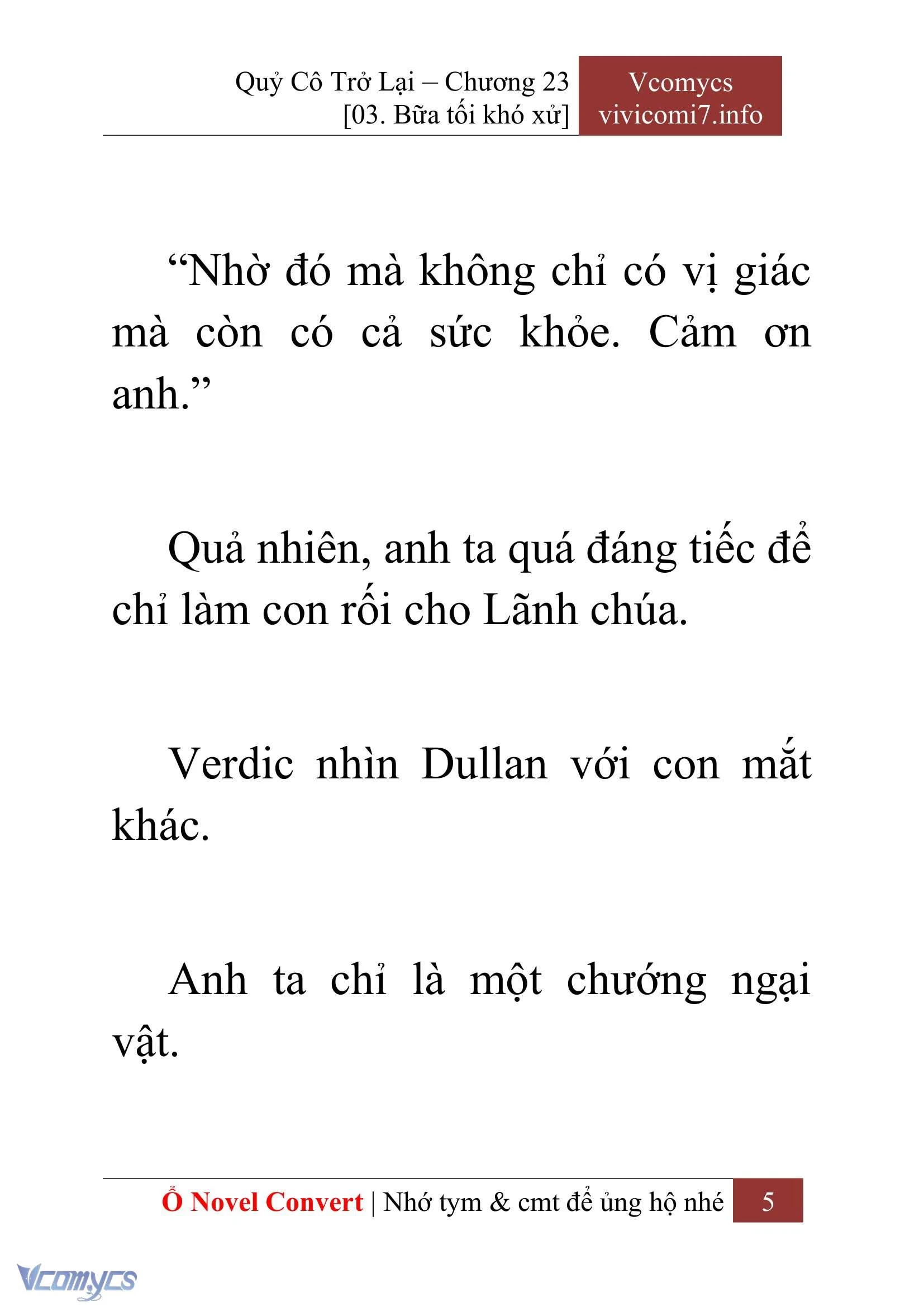 [Novel] Quý Cô Trở Lại Chapter  23 - 7