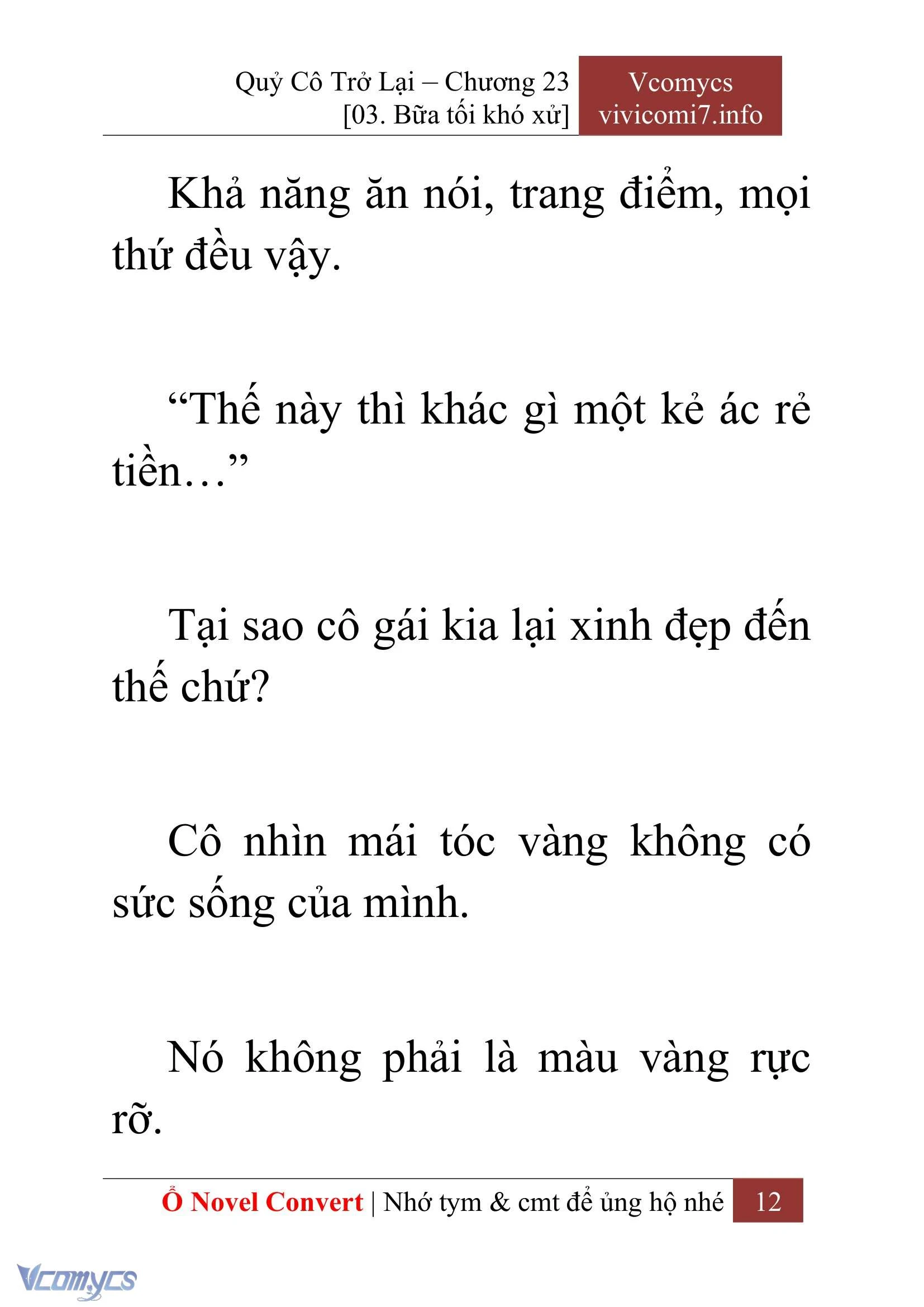 [Novel] Quý Cô Trở Lại Chapter  23 - 14