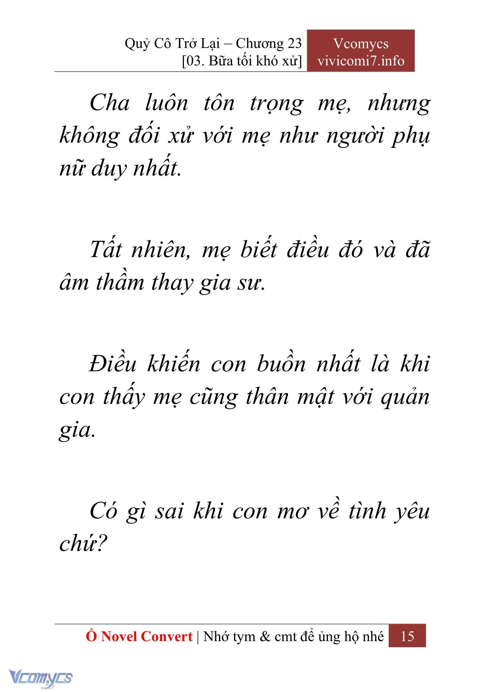 [Novel] Quý Cô Trở Lại Chapter  23 - 17