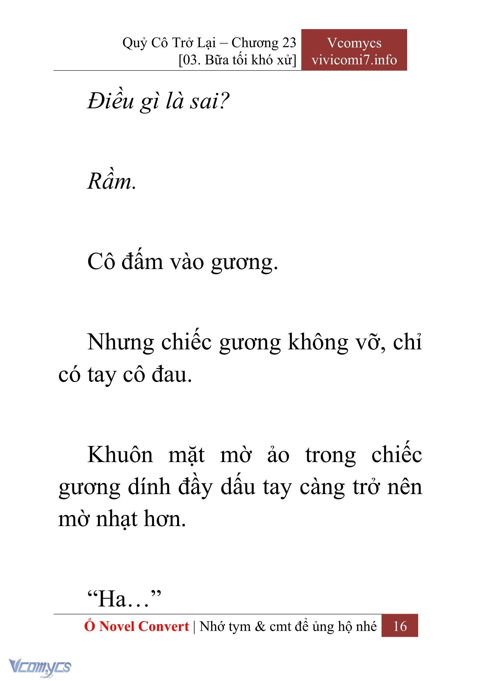 [Novel] Quý Cô Trở Lại Chapter  23 - 18