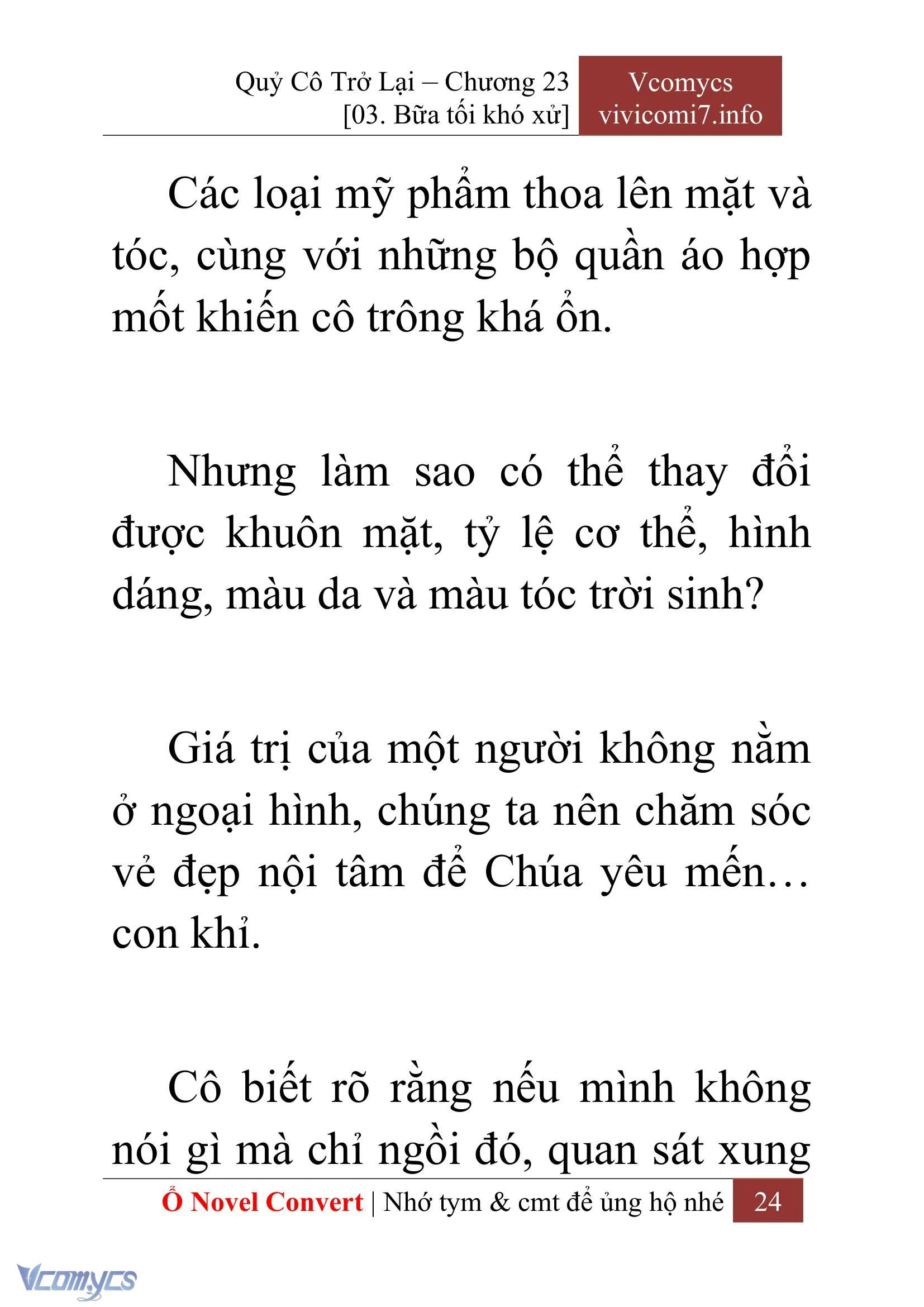 [Novel] Quý Cô Trở Lại Chapter  23 - 26