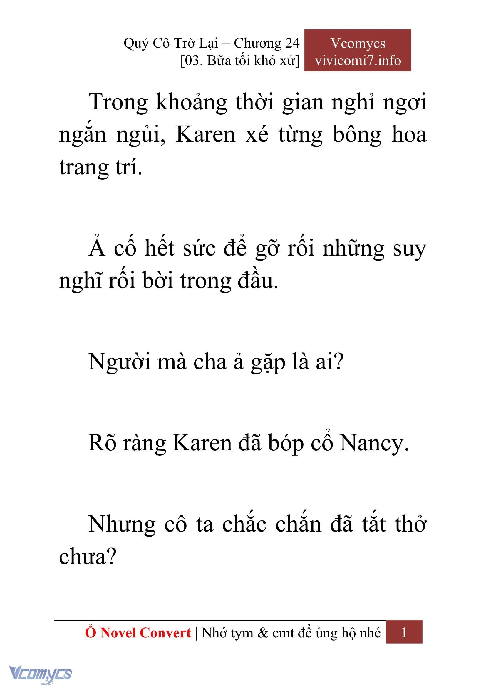 [Novel] Quý Cô Trở Lại Chapter  24 - 3