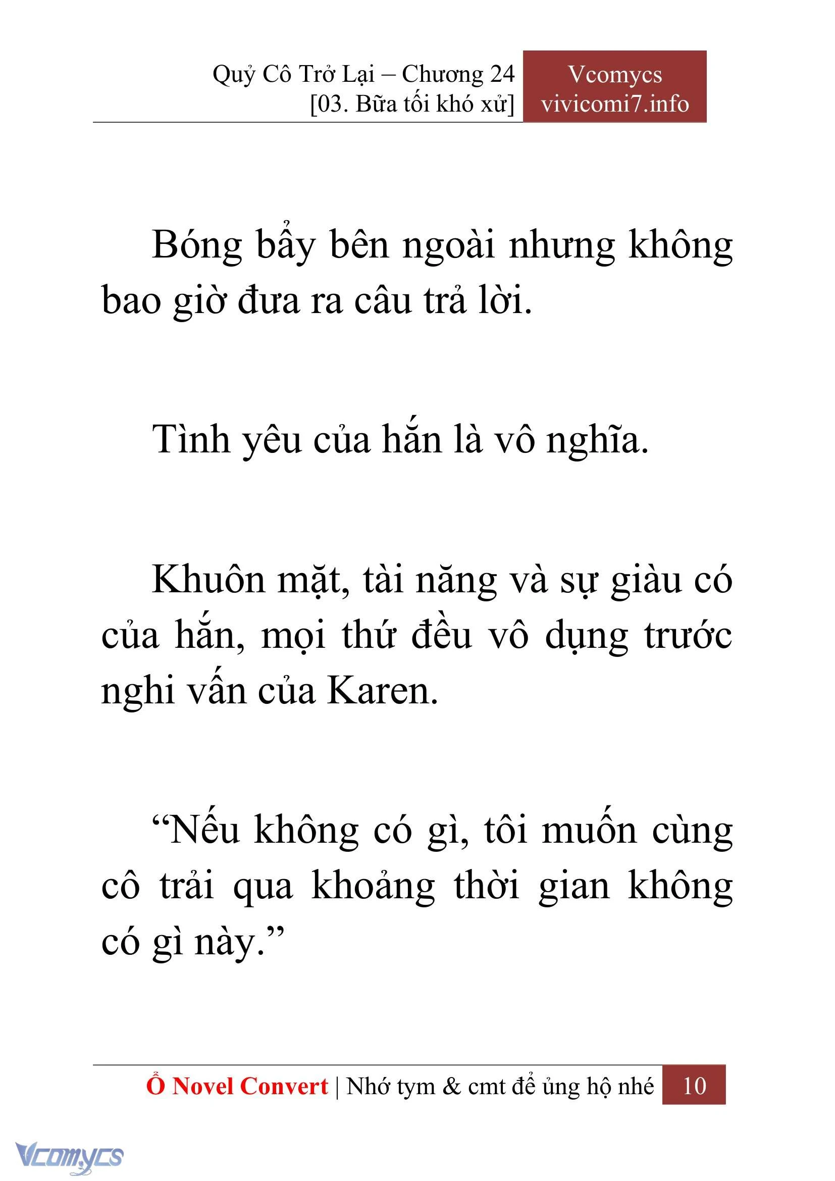 [Novel] Quý Cô Trở Lại Chapter  24 - 12