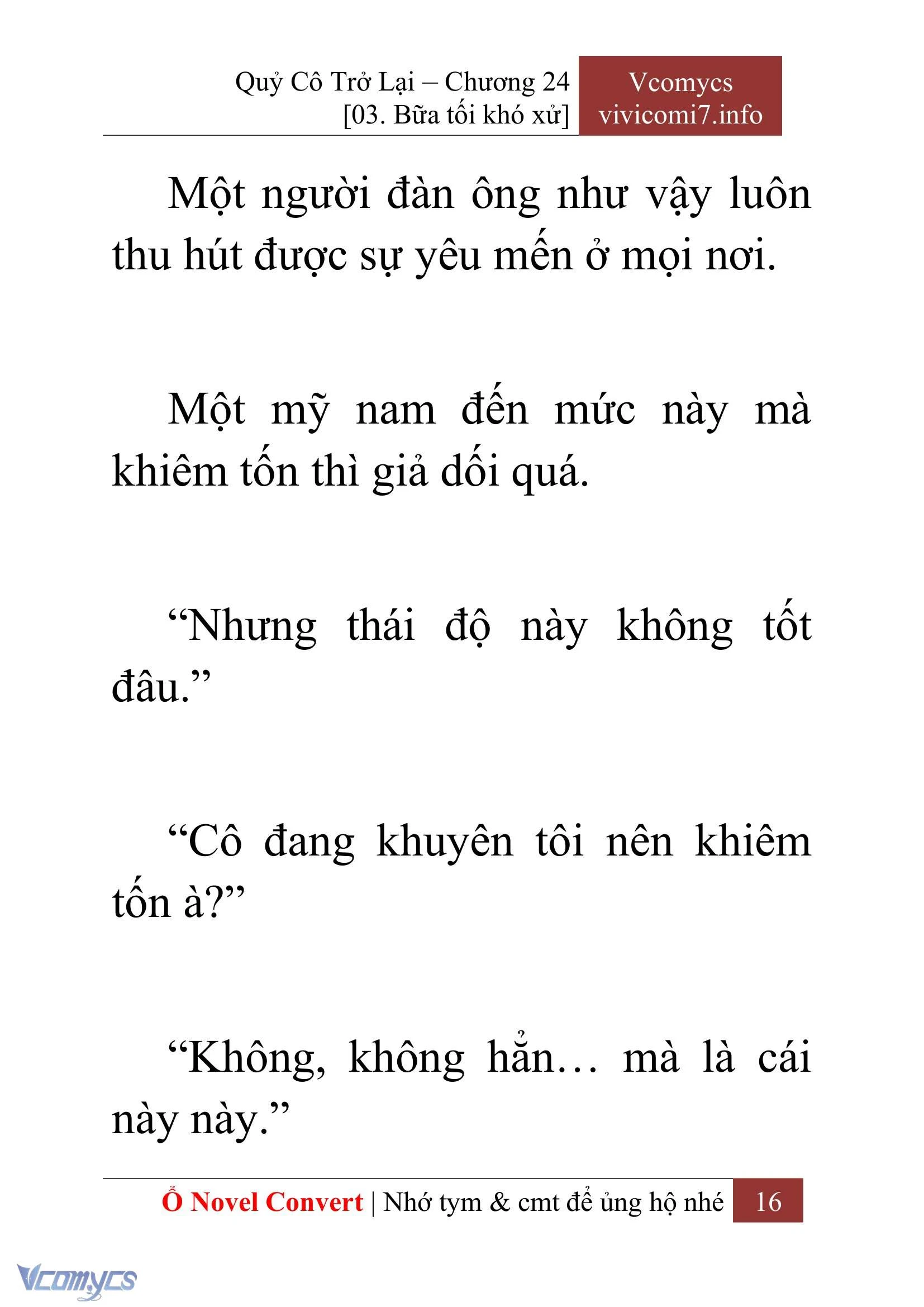 [Novel] Quý Cô Trở Lại Chapter  24 - 18