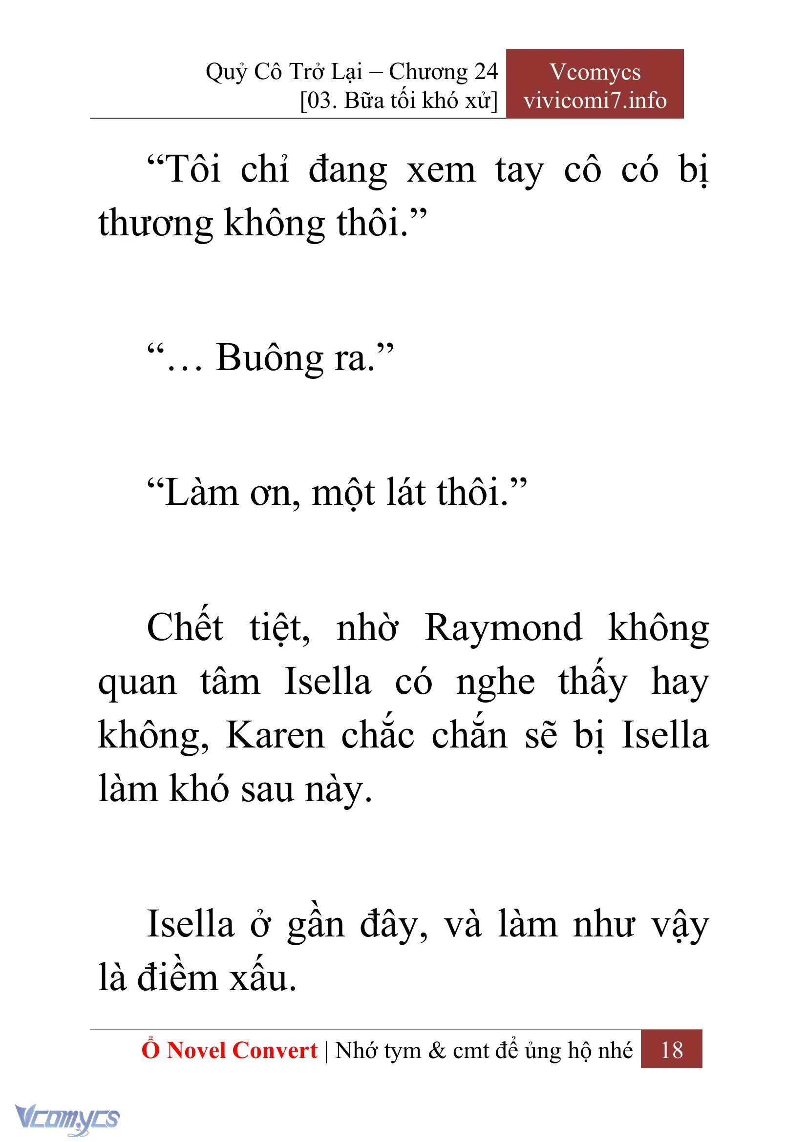 [Novel] Quý Cô Trở Lại Chapter  24 - 20