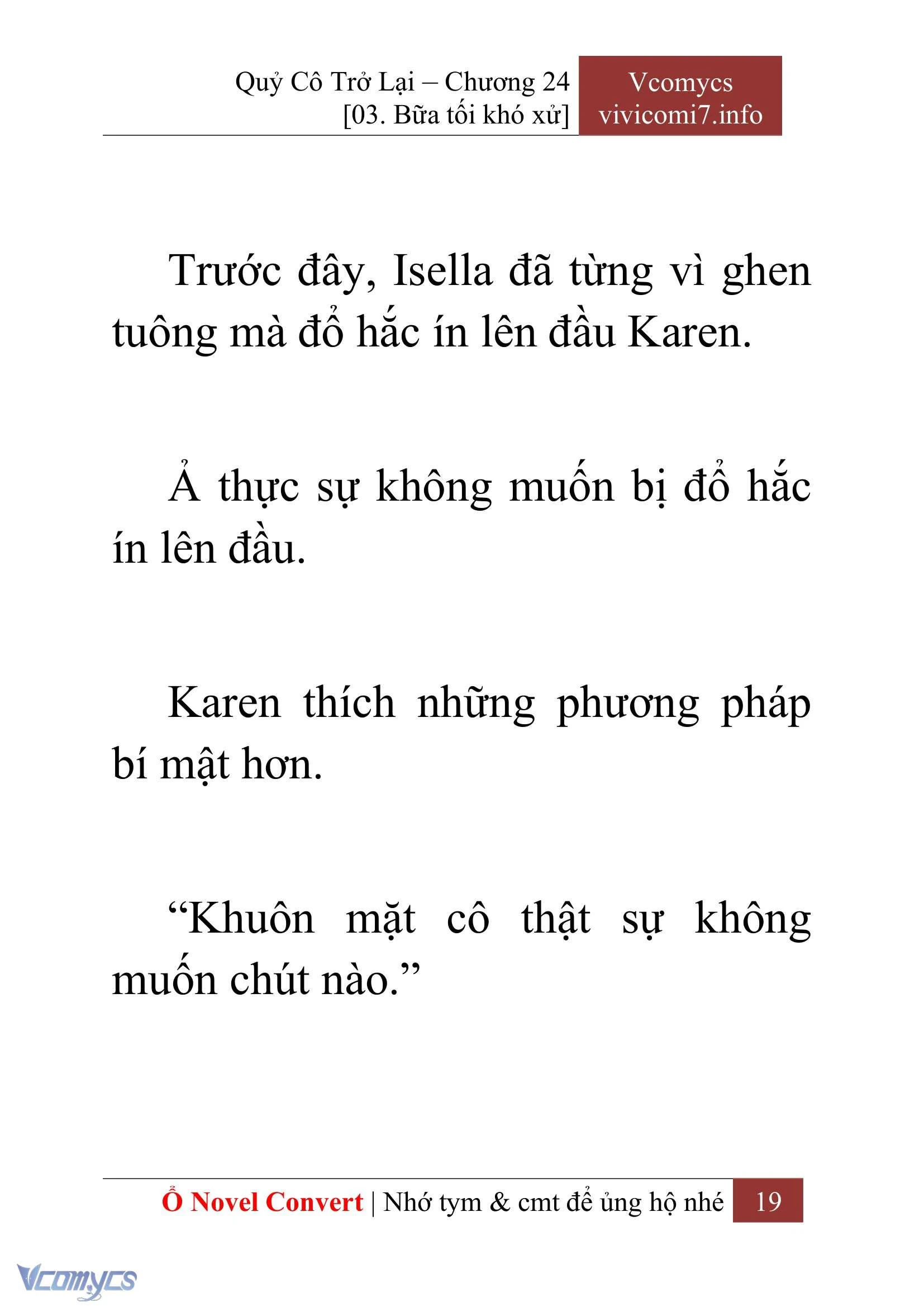 [Novel] Quý Cô Trở Lại Chapter  24 - 21