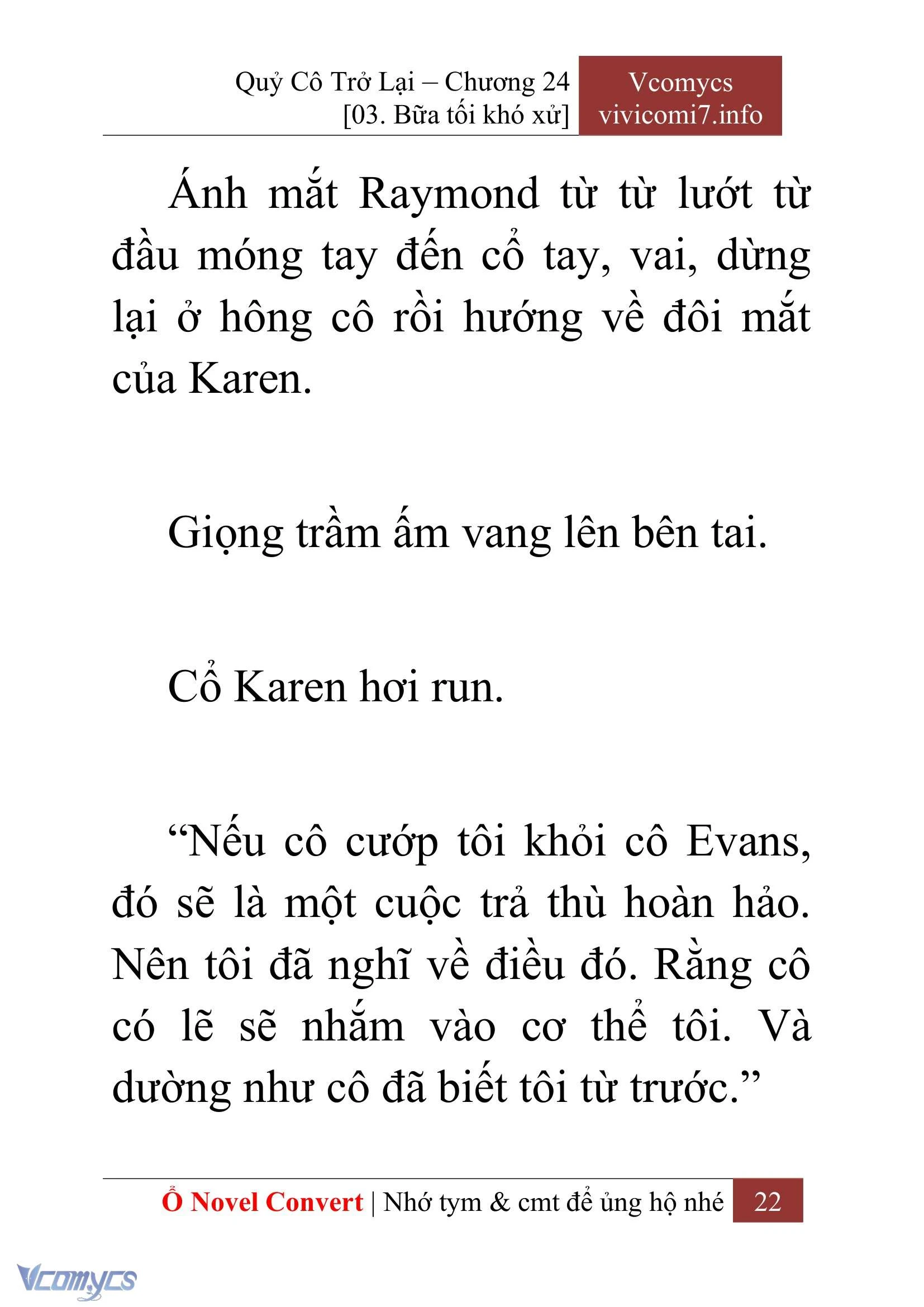 [Novel] Quý Cô Trở Lại Chapter  24 - 24