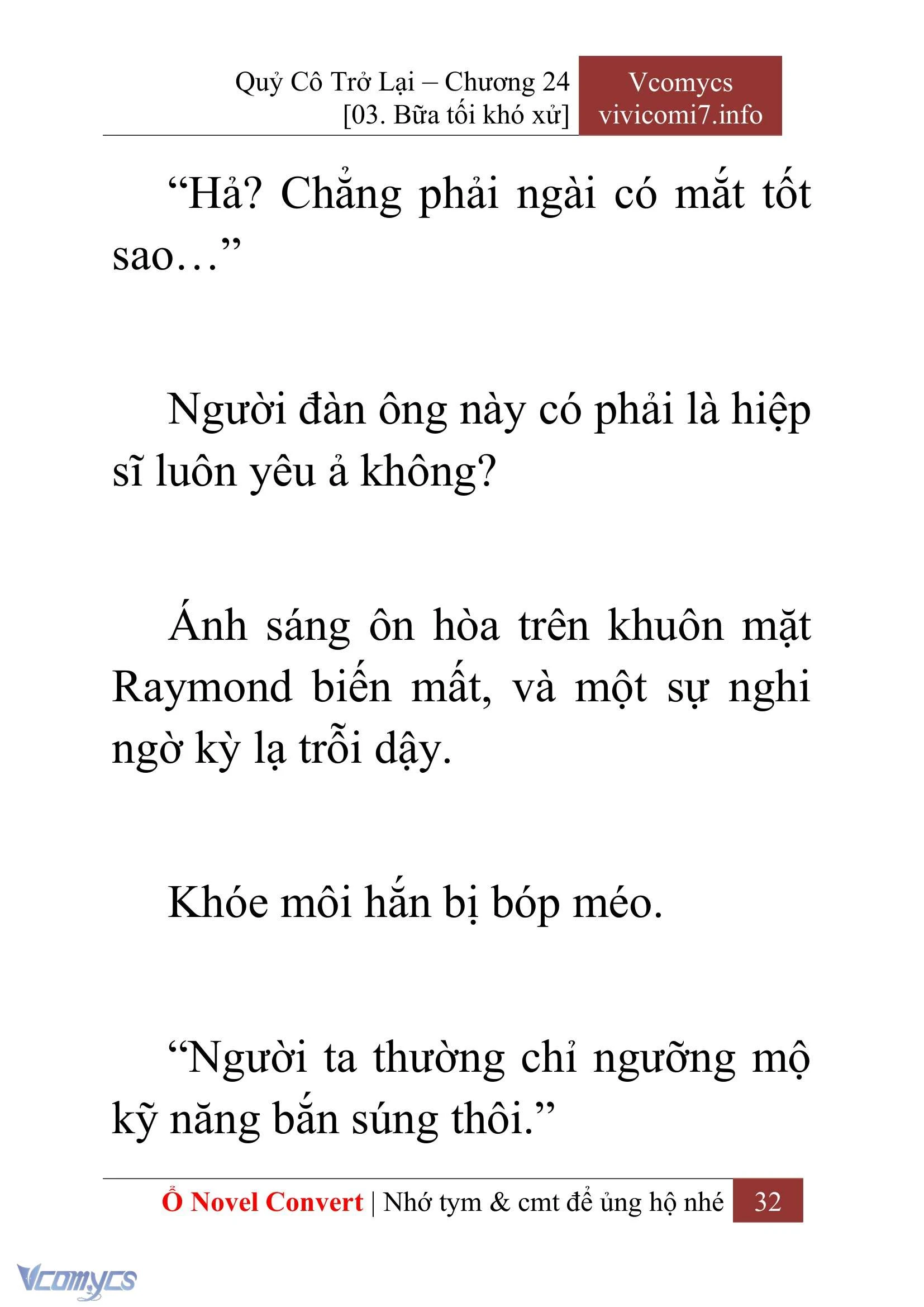 [Novel] Quý Cô Trở Lại Chapter  24 - 34