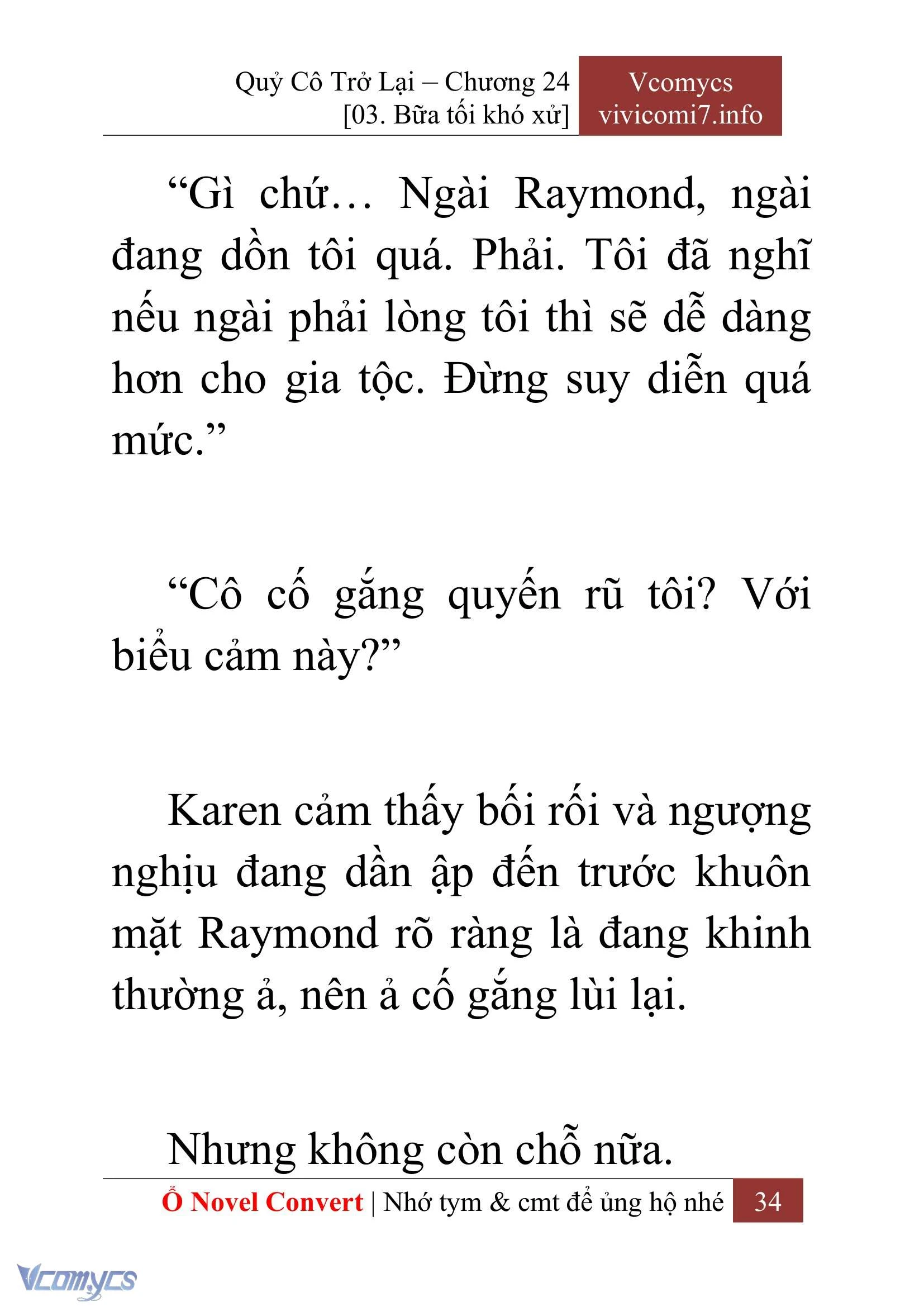 [Novel] Quý Cô Trở Lại Chapter  24 - 36