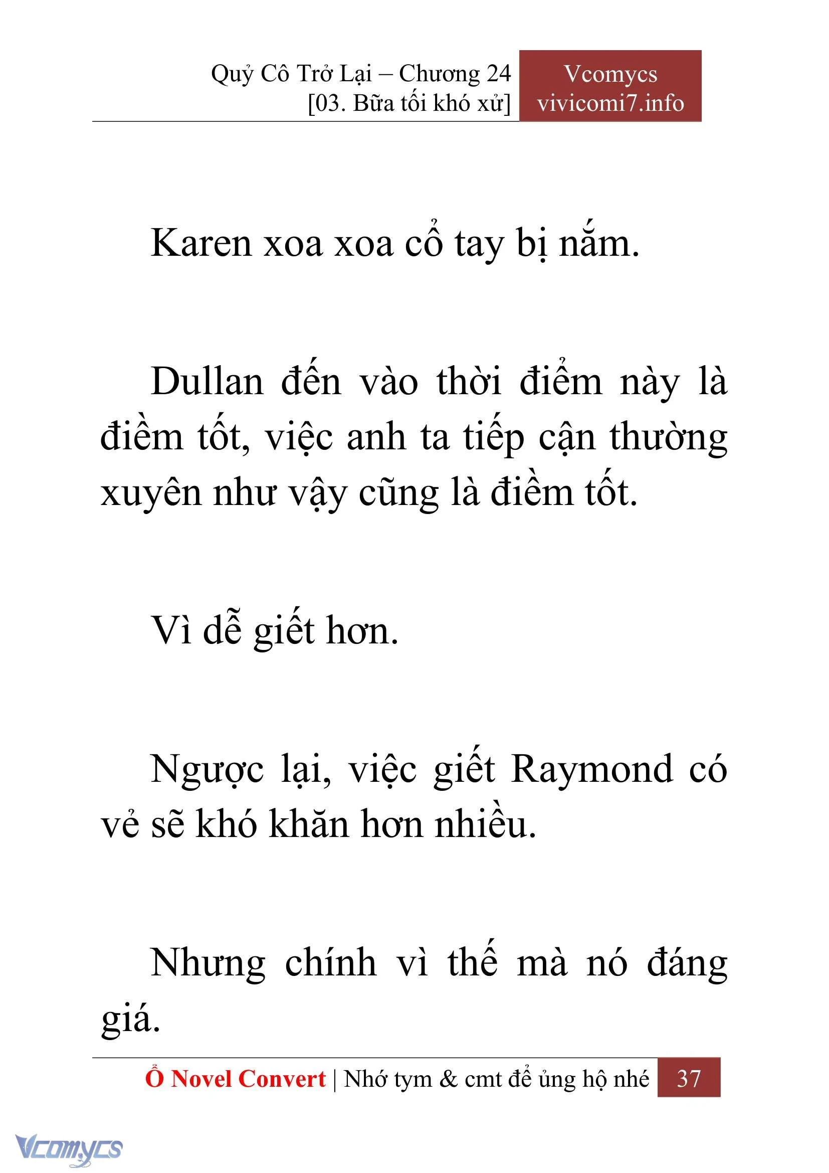 [Novel] Quý Cô Trở Lại Chapter  24 - 39