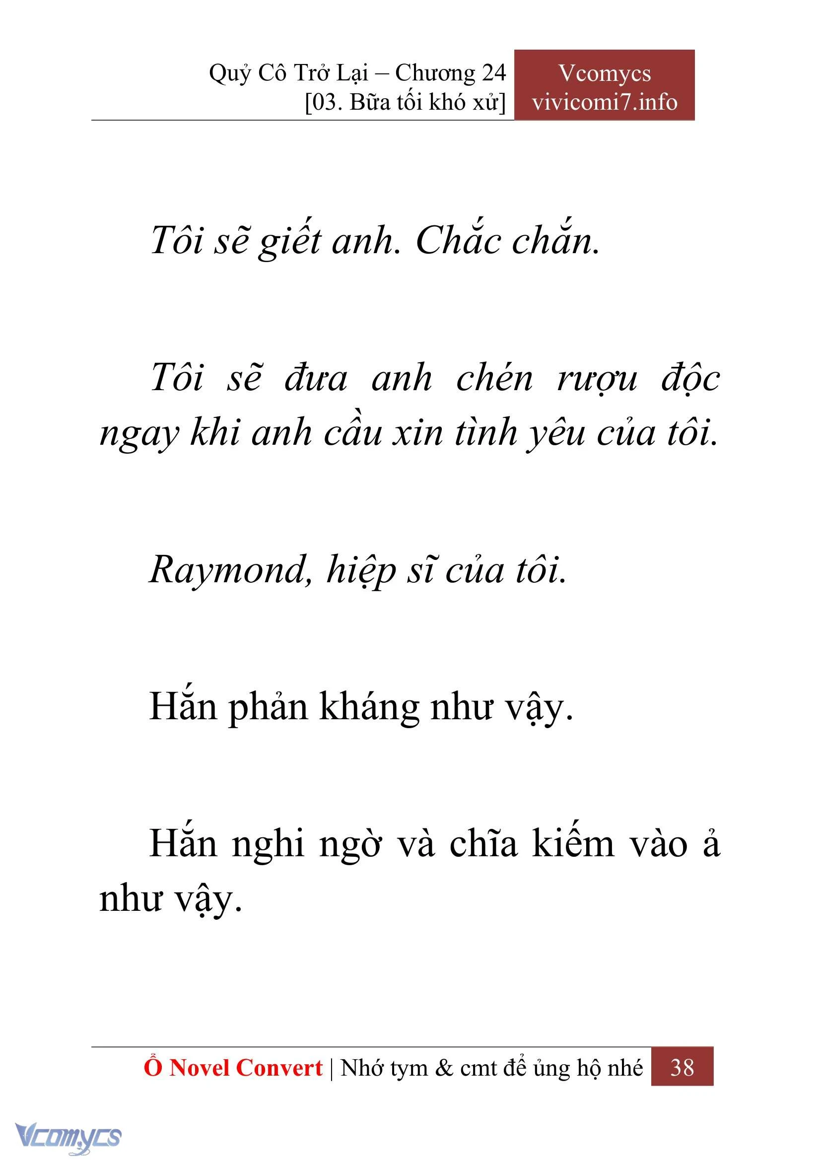 [Novel] Quý Cô Trở Lại Chapter  24 - 40