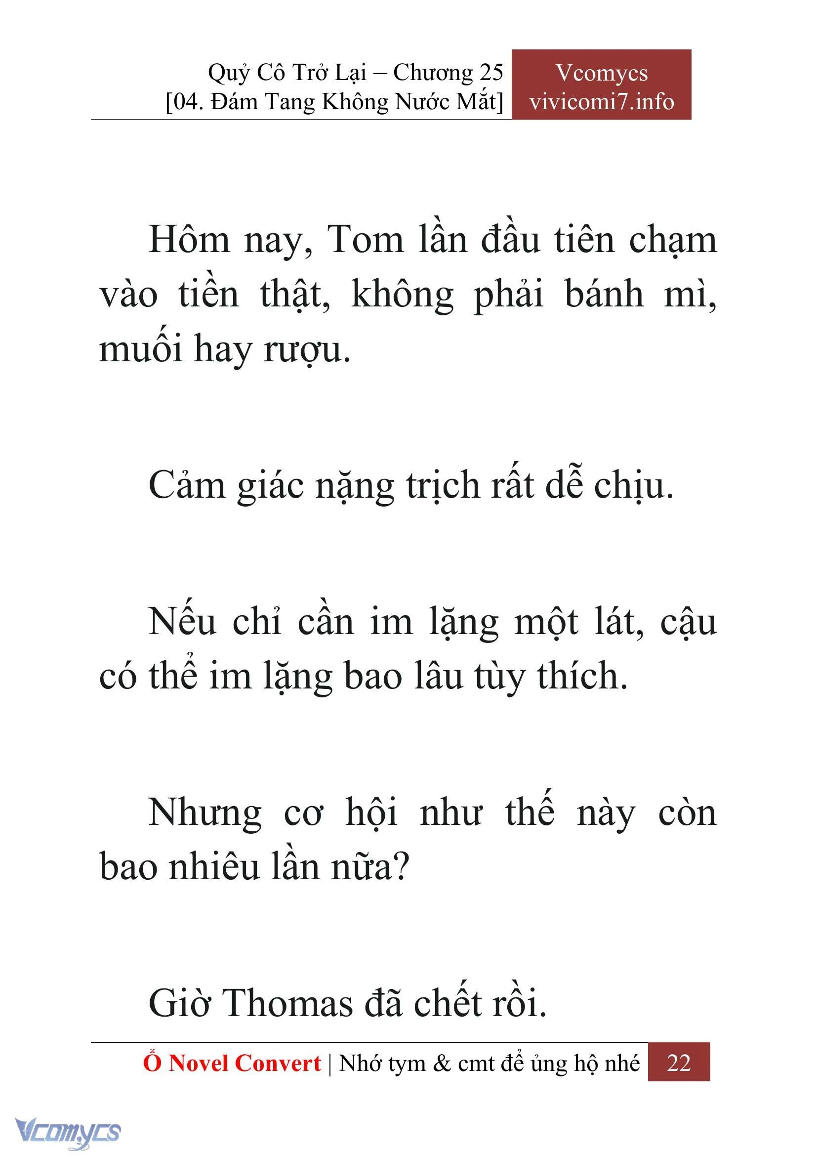 [Novel] Quý Cô Trở Lại Chapter  25 - 24