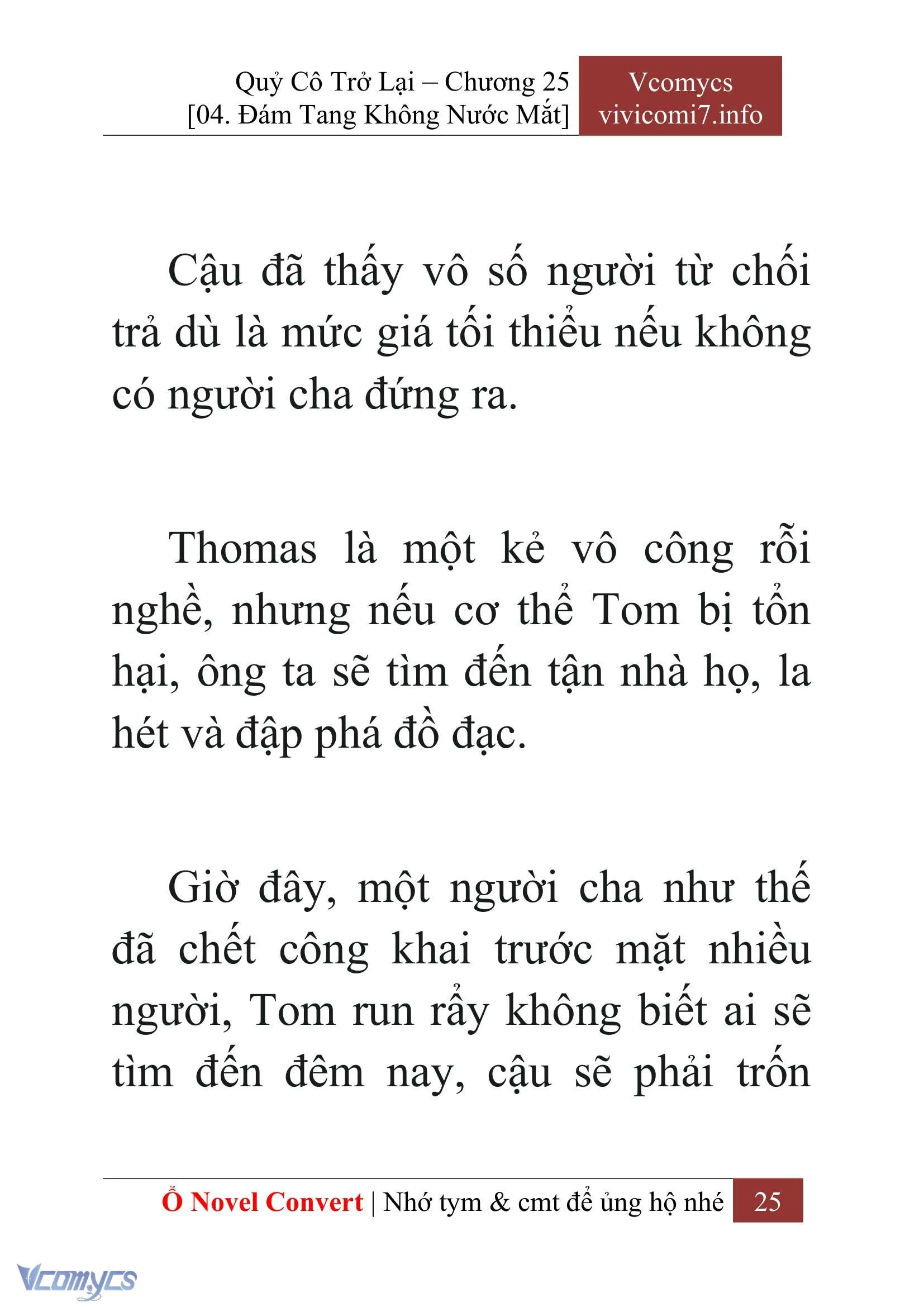 [Novel] Quý Cô Trở Lại Chapter  25 - 27