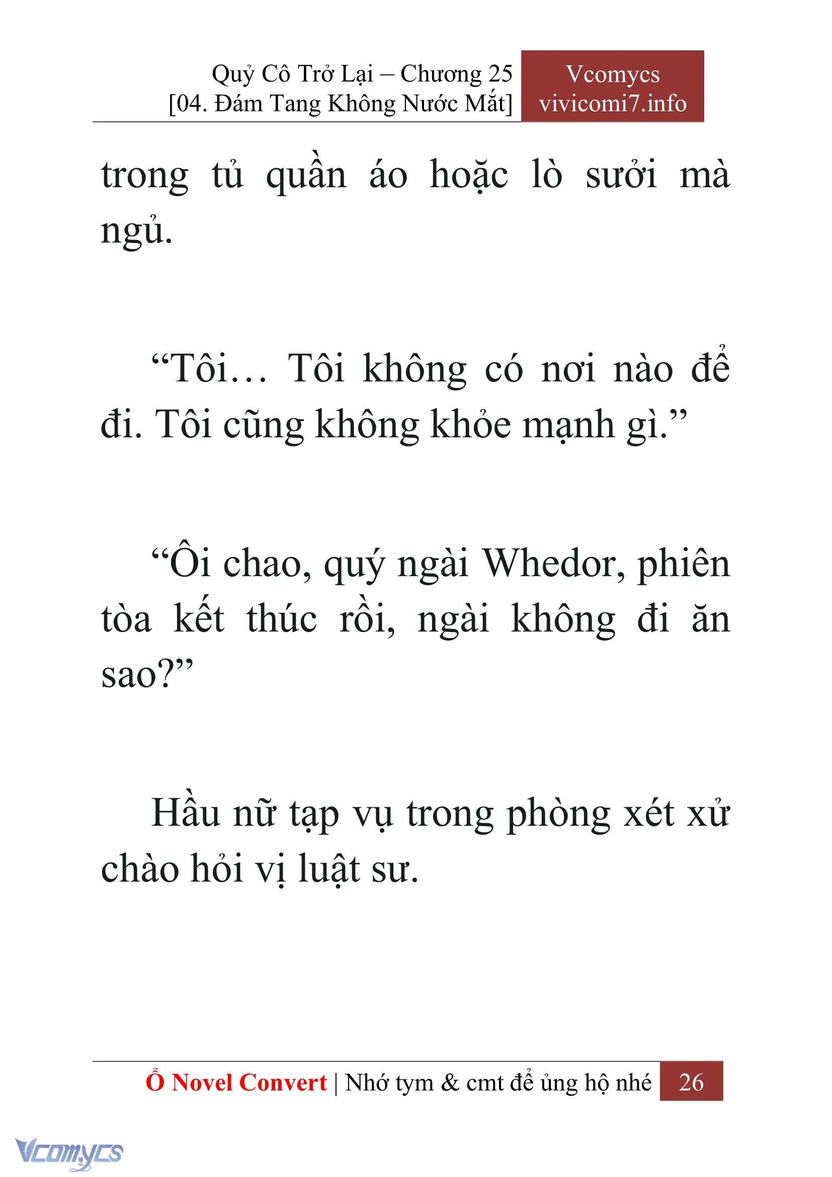 [Novel] Quý Cô Trở Lại Chapter  25 - 28