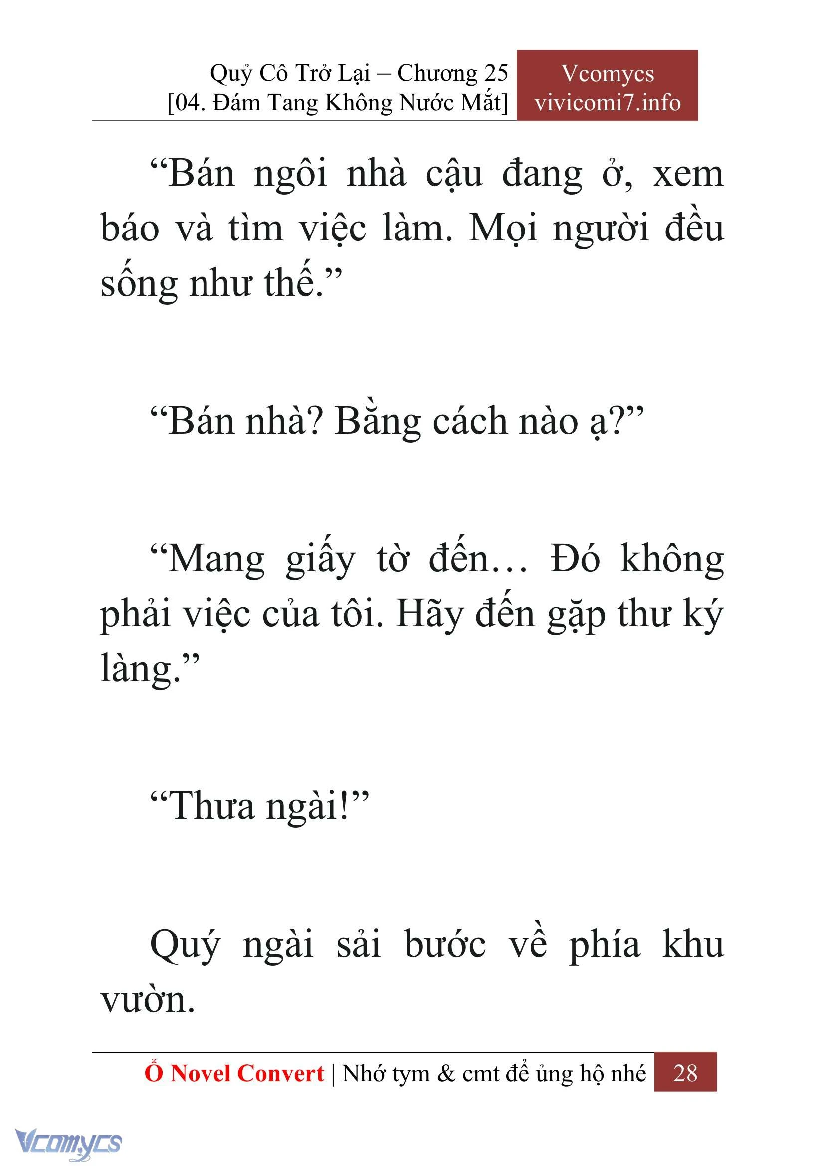 [Novel] Quý Cô Trở Lại Chapter  25 - 30