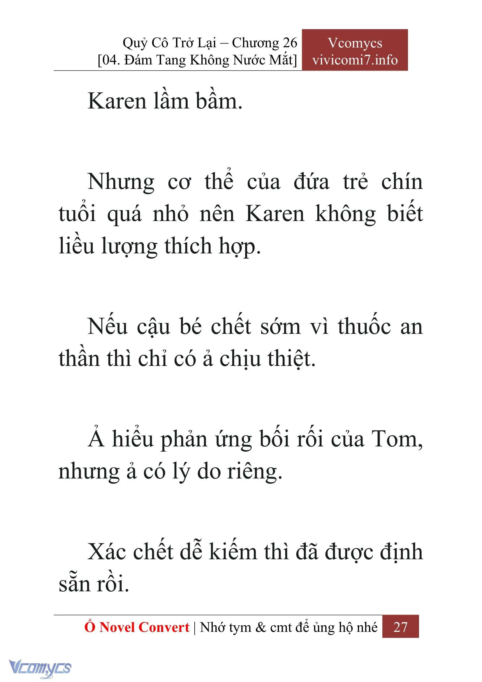 [Novel] Quý Cô Trở Lại Chapter  26 - 29