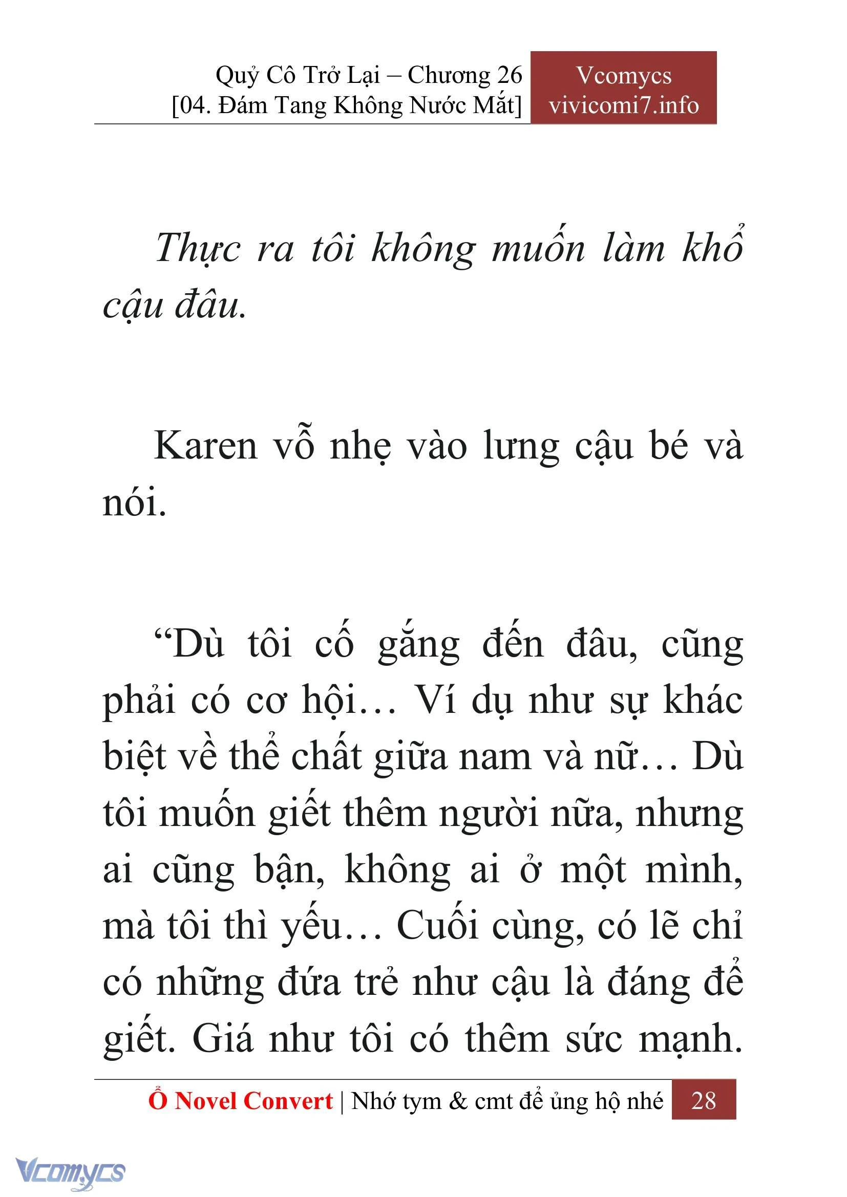 [Novel] Quý Cô Trở Lại Chapter  26 - 30