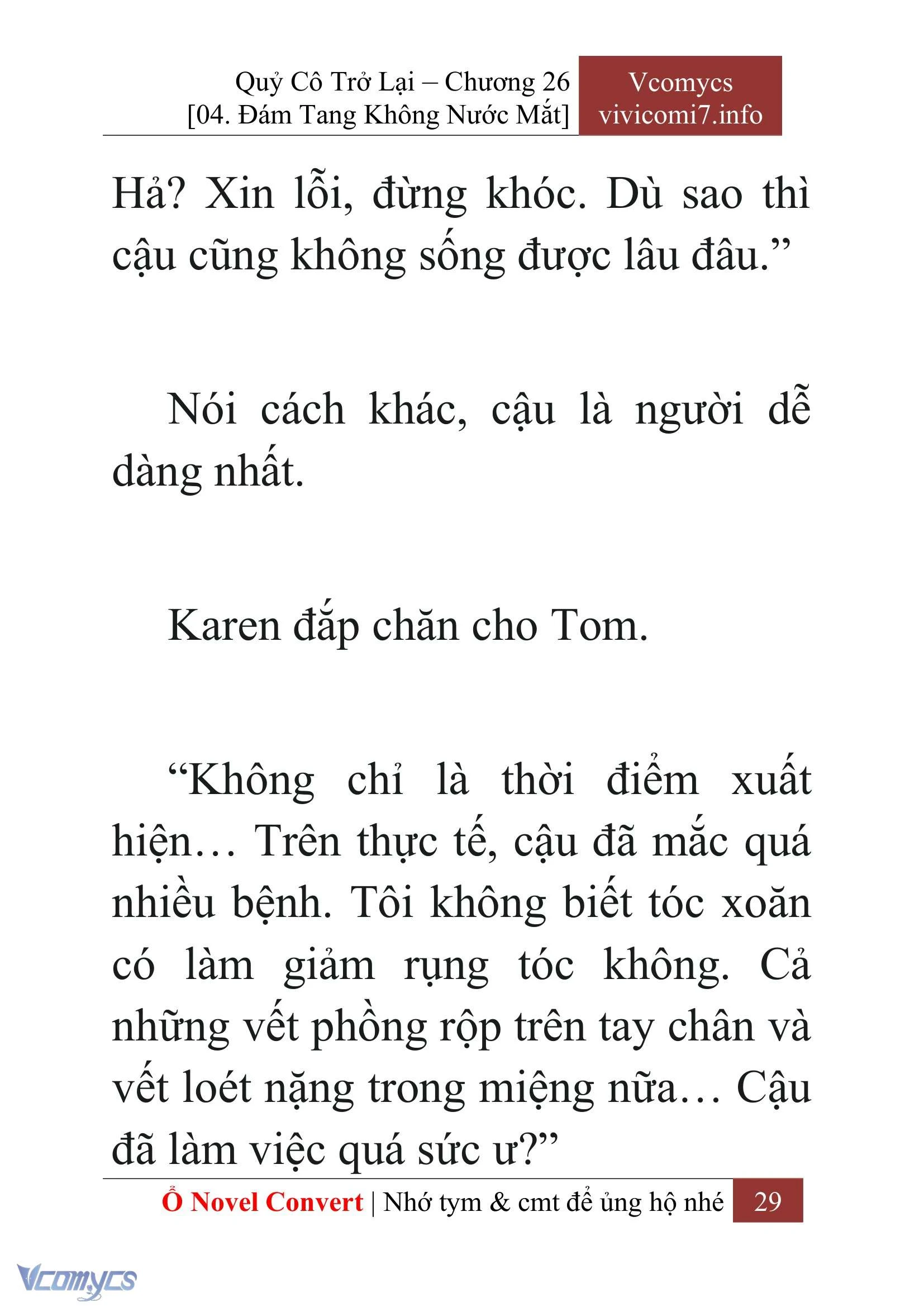 [Novel] Quý Cô Trở Lại Chapter  26 - 31