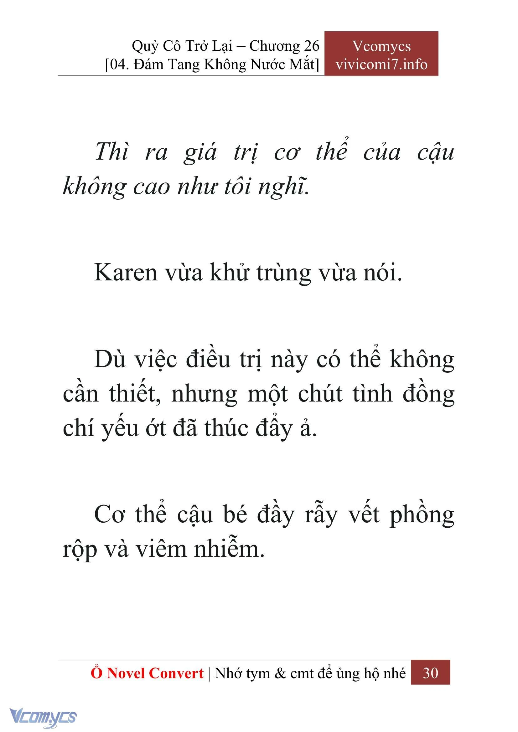 [Novel] Quý Cô Trở Lại Chapter  26 - 32
