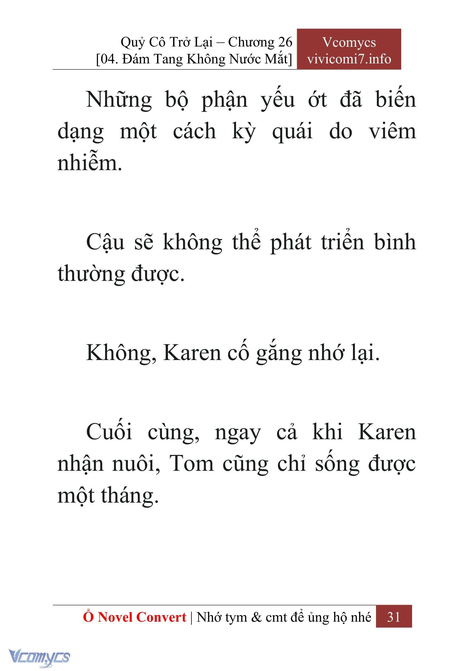 [Novel] Quý Cô Trở Lại Chapter  26 - 33
