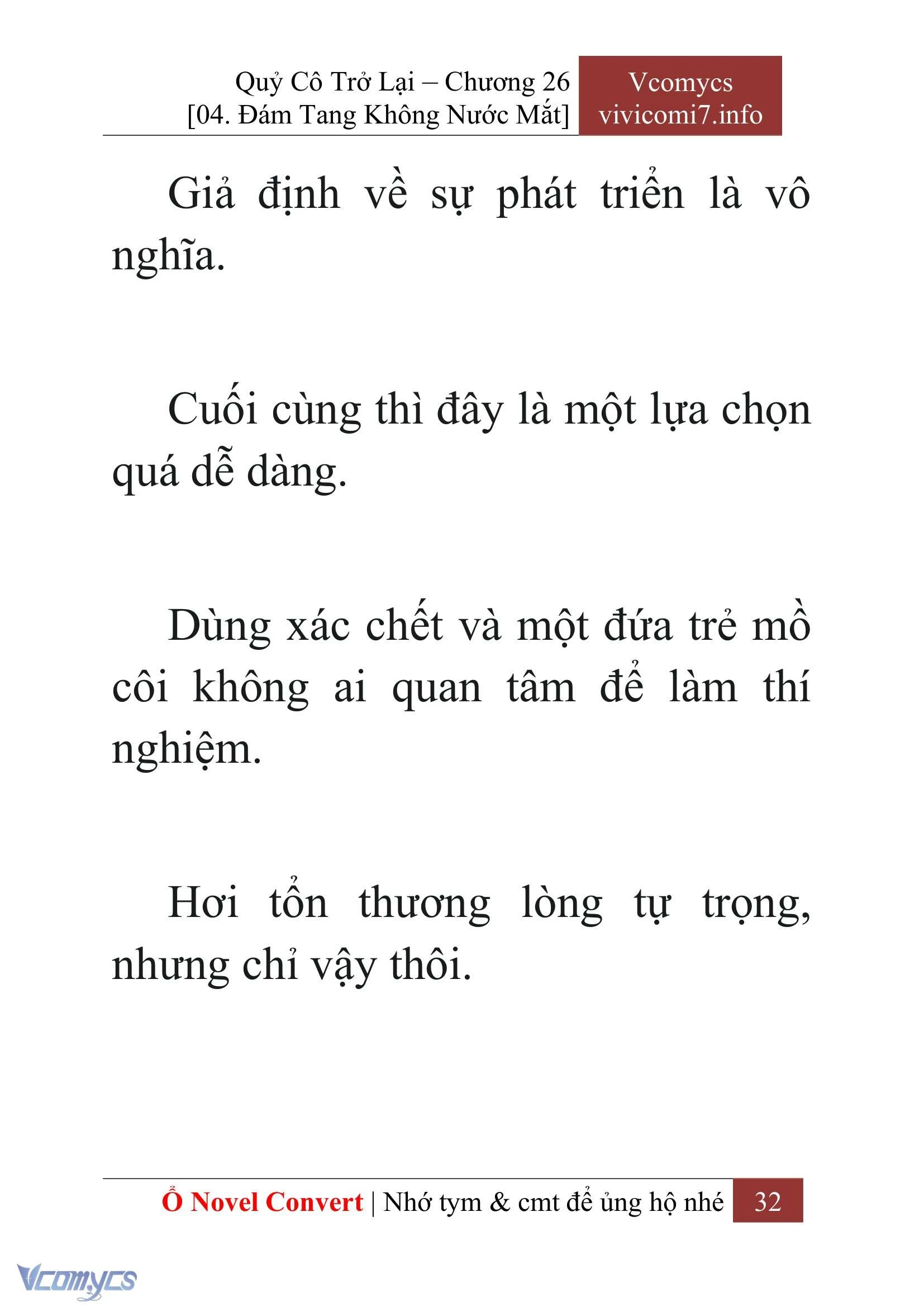 [Novel] Quý Cô Trở Lại Chapter  26 - 34