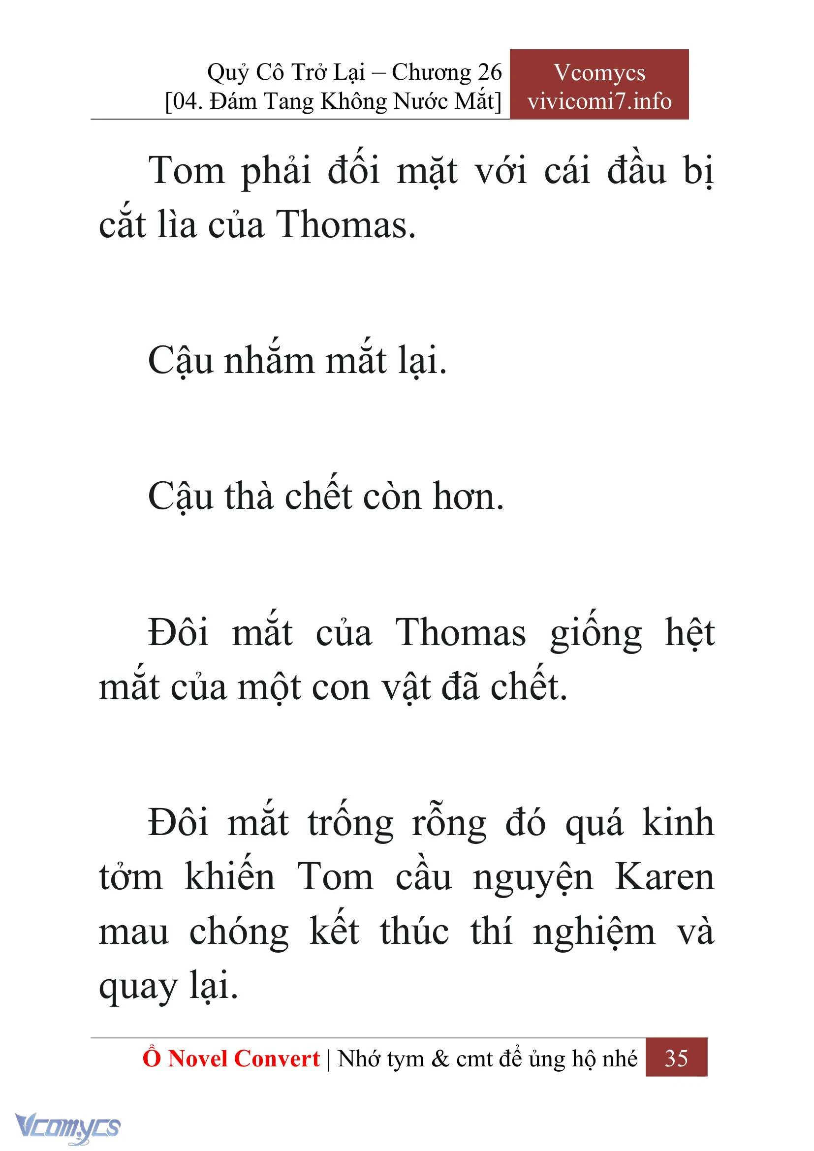 [Novel] Quý Cô Trở Lại Chapter  26 - 37