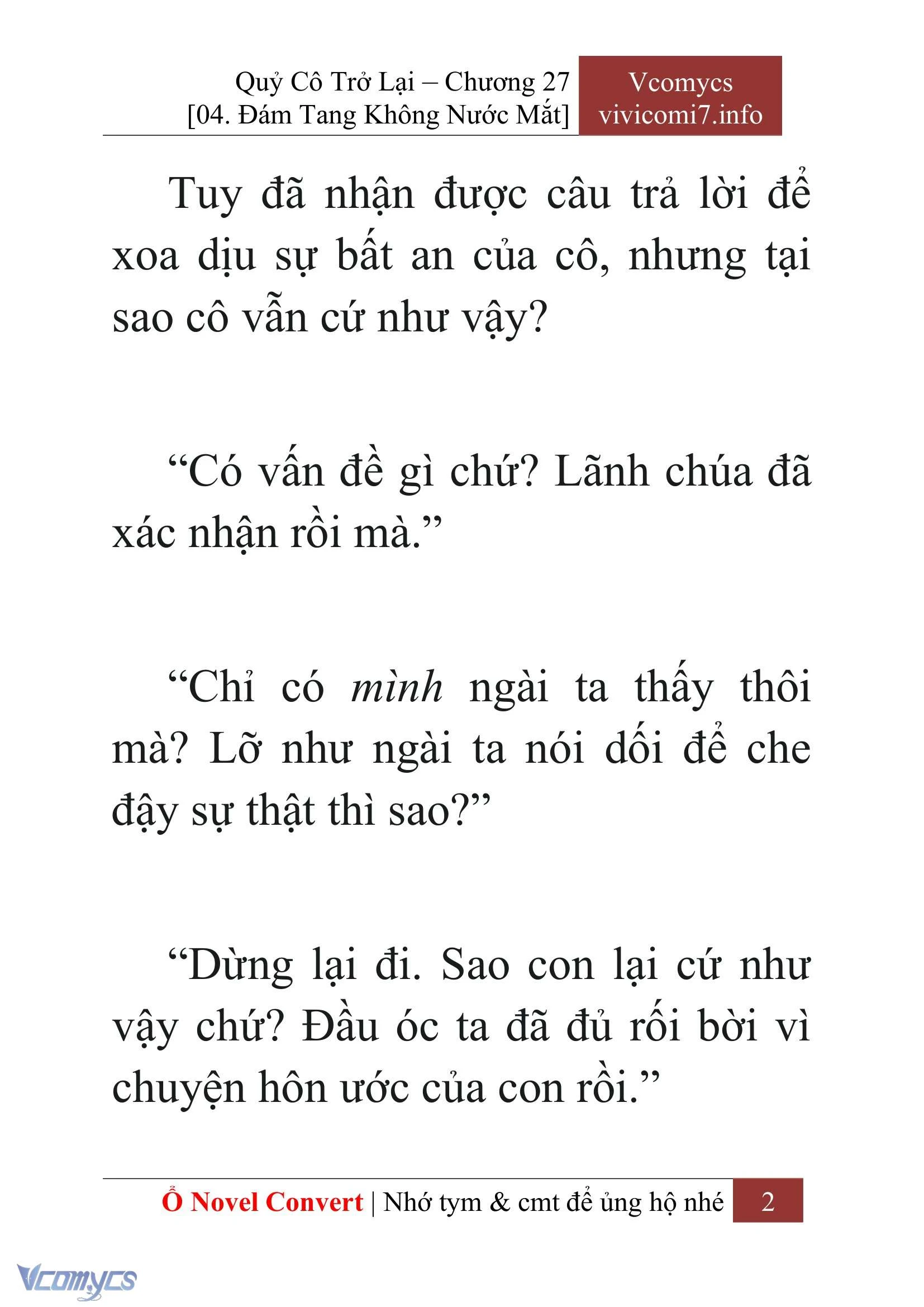 [Novel] Quý Cô Trở Lại Chapter  27 - 4